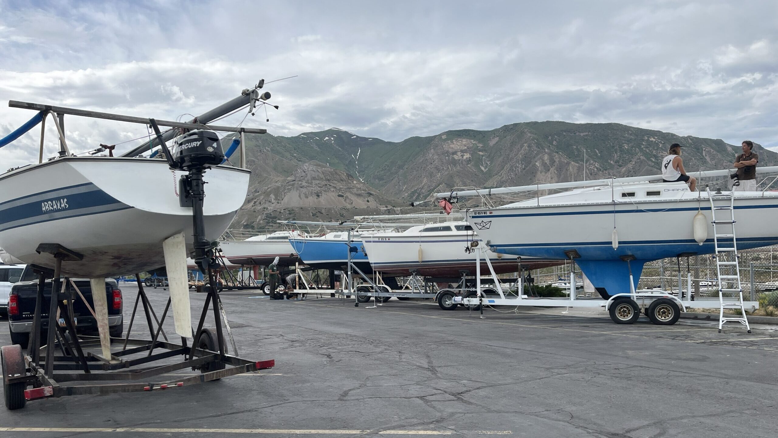 Utah State Parks officials planned to place about 35 boats at the Great Salt Lake Marina today. It'...