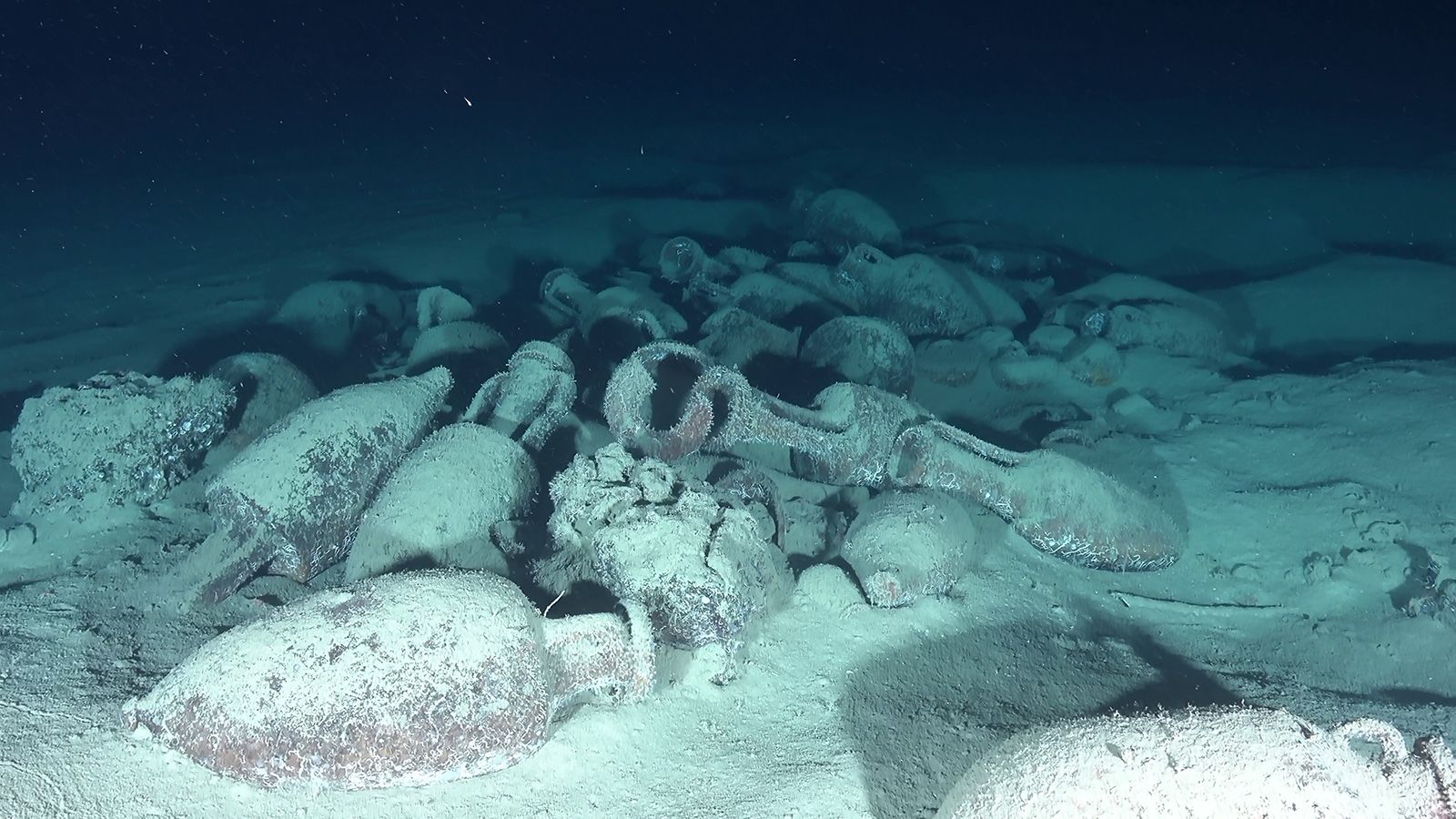 Roman shipwrecks on the Italian continental shelf included handled jars called amphoras. Photo cred...
