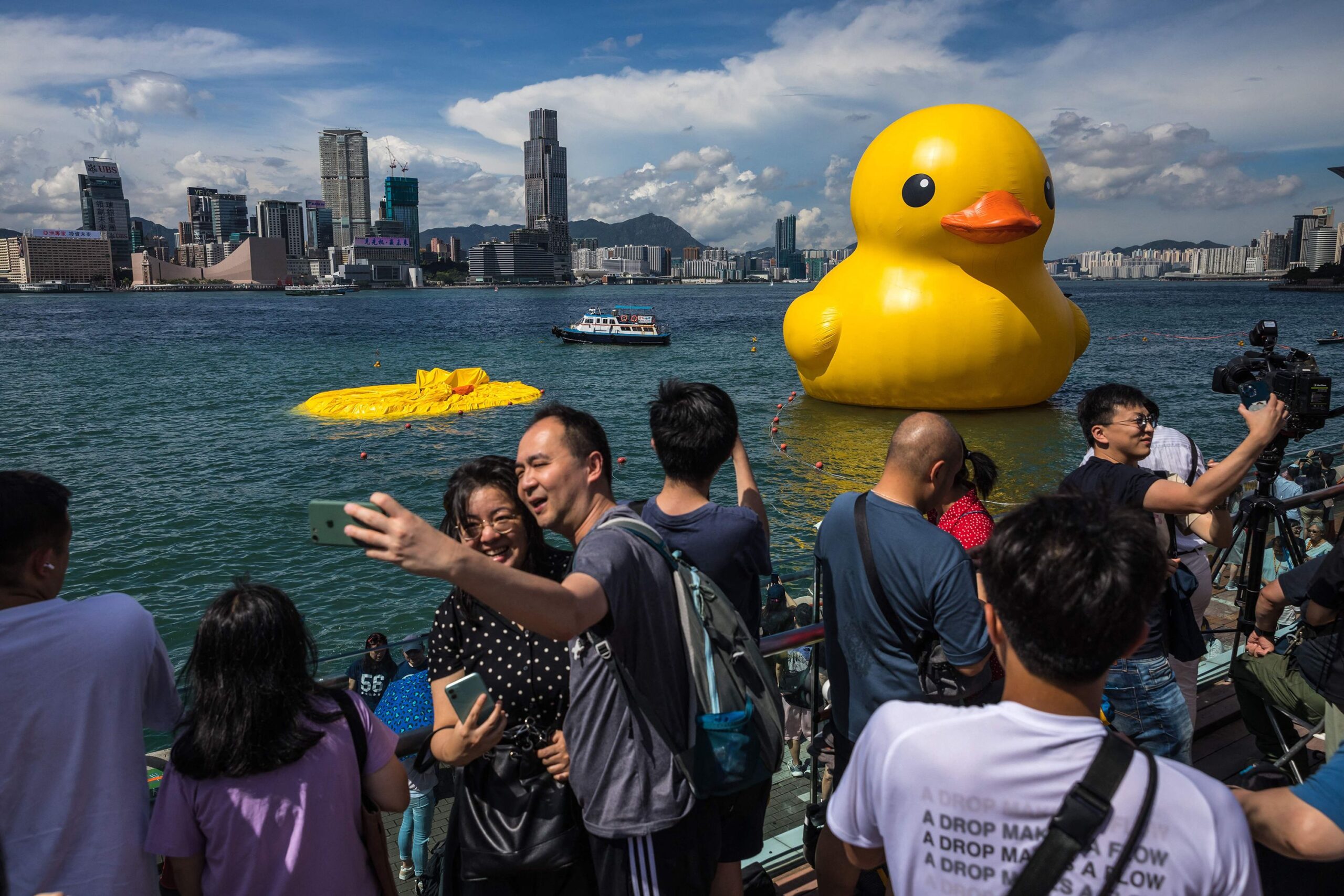 giant ducks in Hon Kong's harbor...