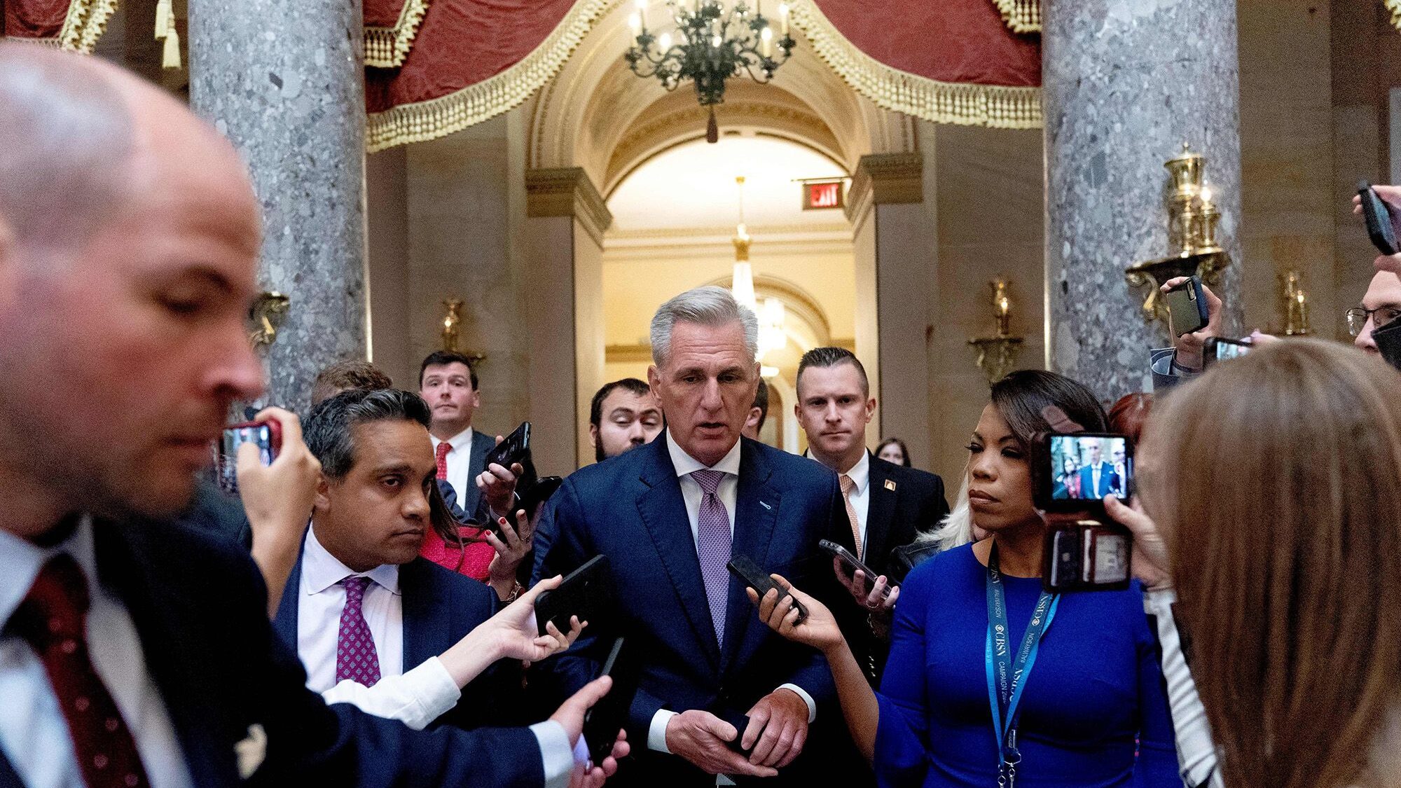 Speaker Kevin McCarthy urged House Republicans to vote against the resolution brought forward by GO...