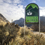 A Gondola Works sign is pictured near the mouth of Little Cottonwood Canyon in Cottonwood Heights on Tuesday, Dec. 7, 2021. Gondola Works is a coalition of stakeholders, canyon users and businesses that supports a high-capacity gondola in the canyon. 
