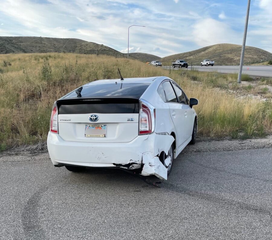 Prius at crash site. (Utah Highway Patrol)...