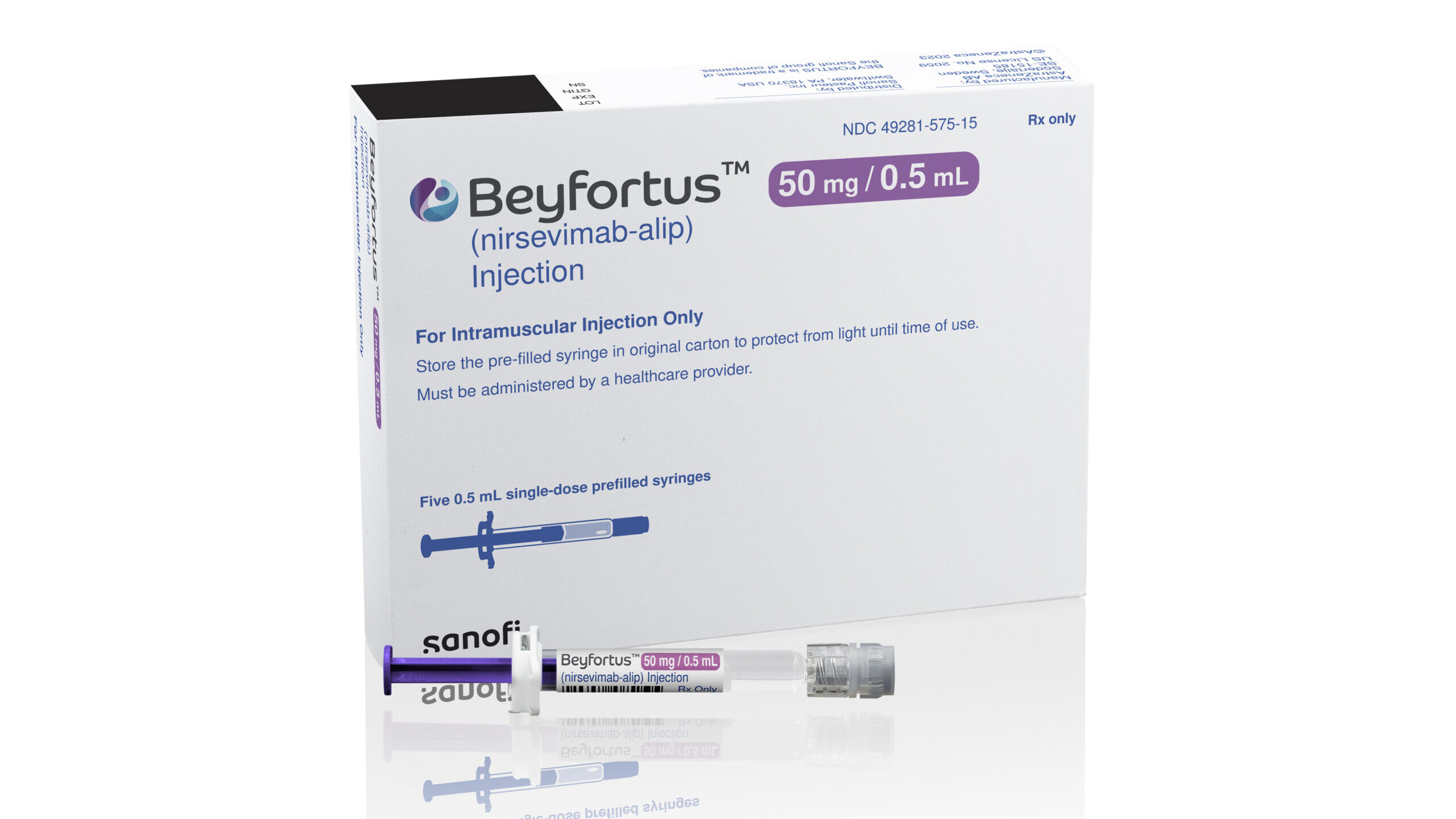 Beyfortus packaging is pictured. The FDA has approved an RSV prevention tool that could help preven...