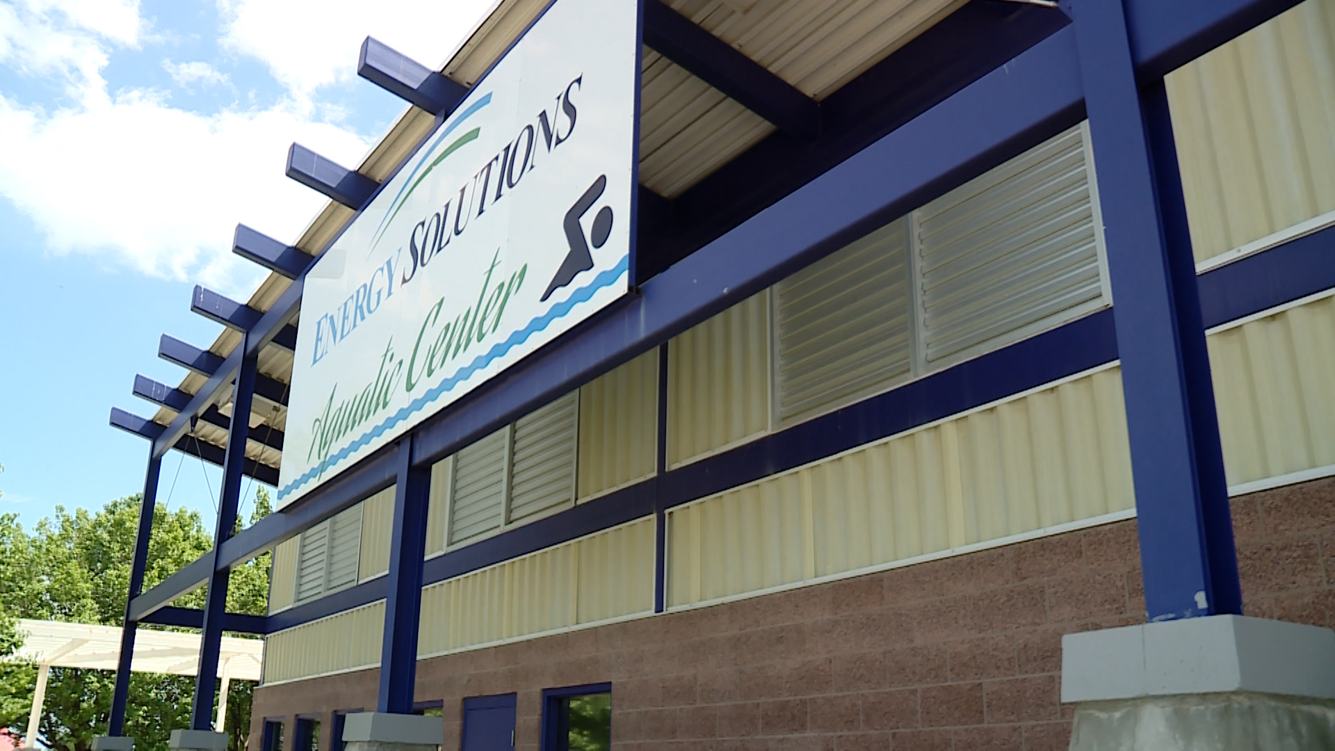 Image of The Energy Solutions Aquatic Center in Tooele, which is closed for the season. Tooele Coun...