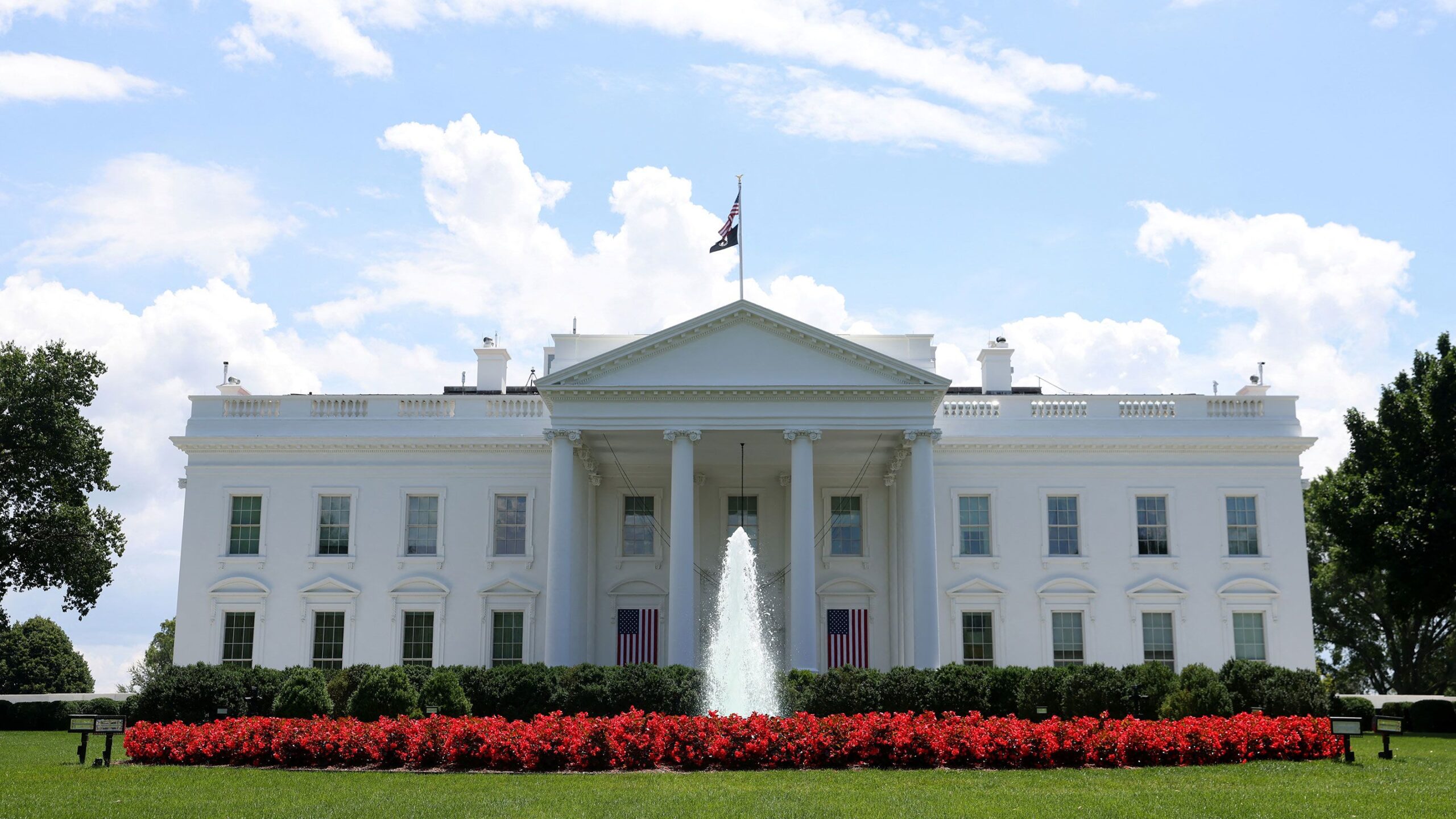 A view of the White House on July 4, 2023....