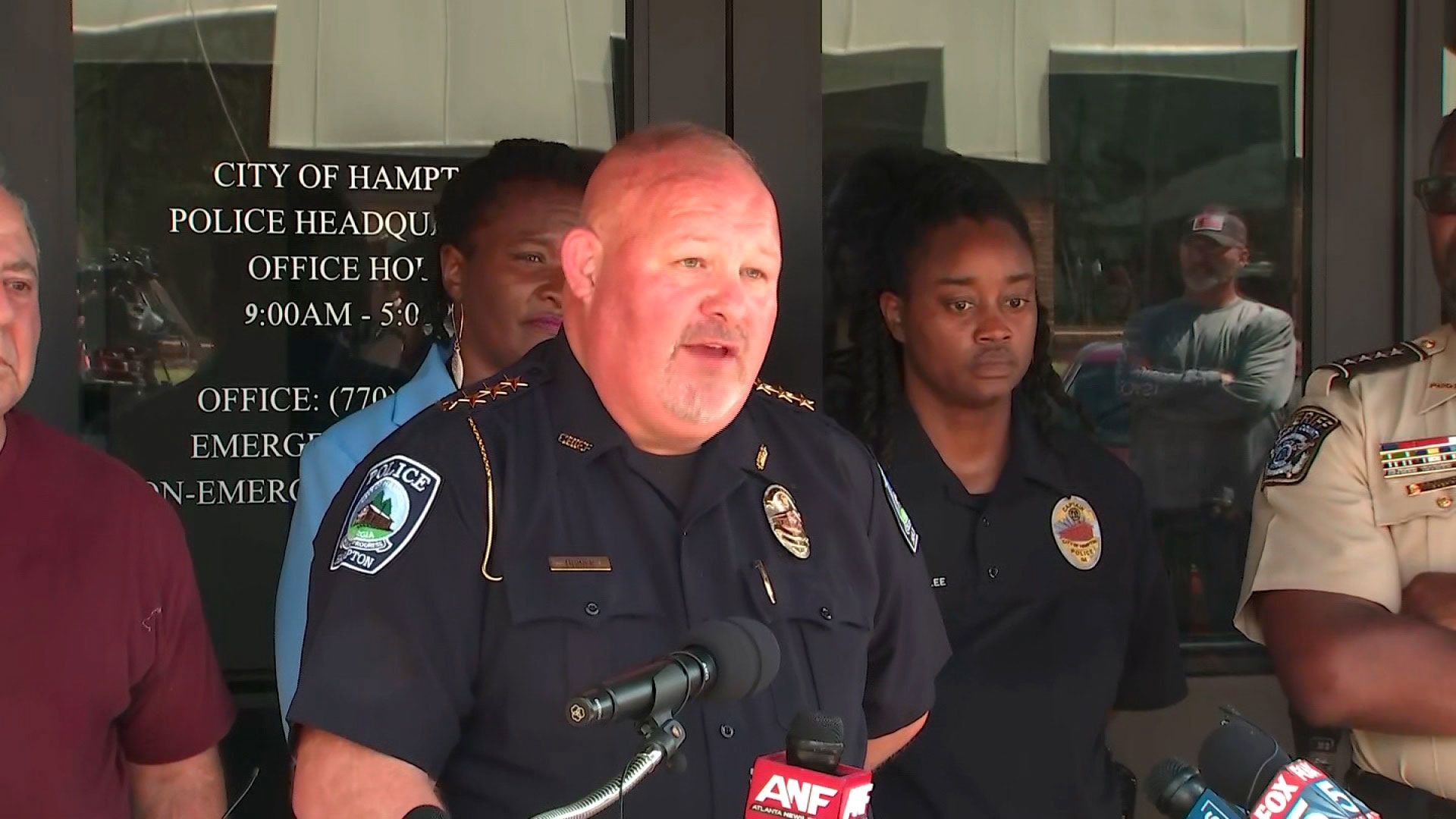 Hampton Police Department Chief James Turner speaks at a press conference following the shooting. P...