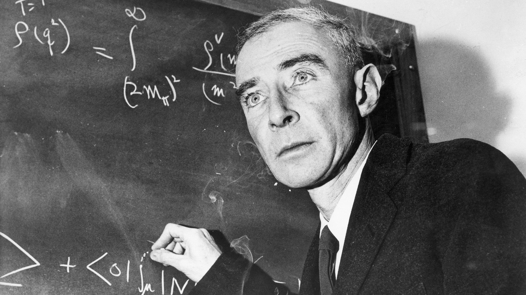 Robert Oppenheimer is pictured at a chalkboard. When the highly anticipated movie “Oppenheimer”...