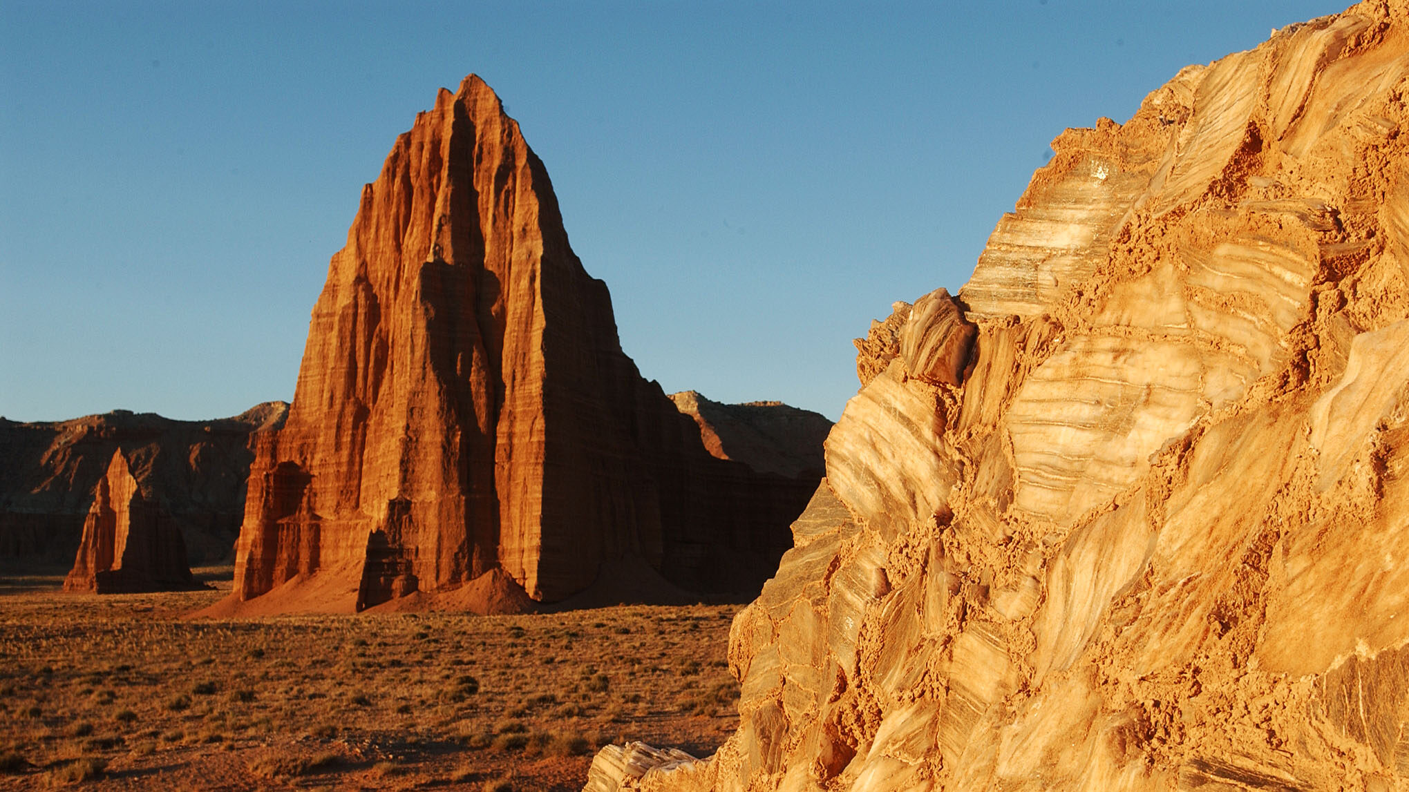two natural structures at capitol reef national park...