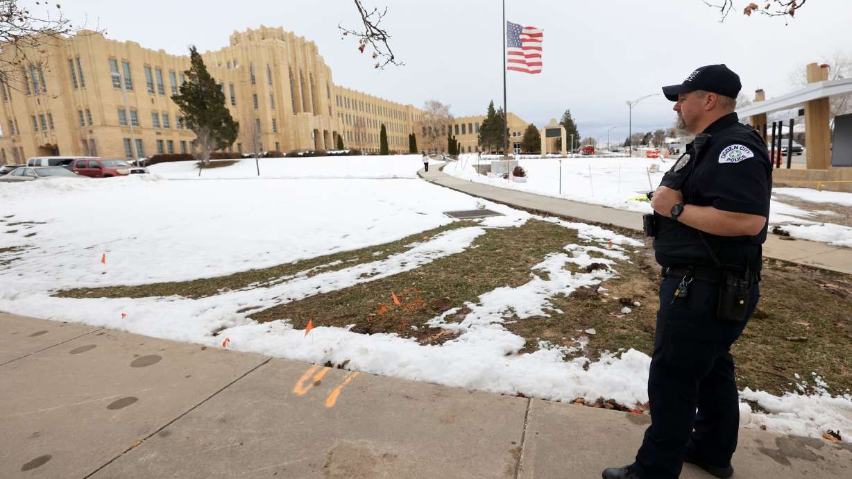 Police responded to threats of shots fired at Ogden High School in Ogden on March 29. Through a $3 ...