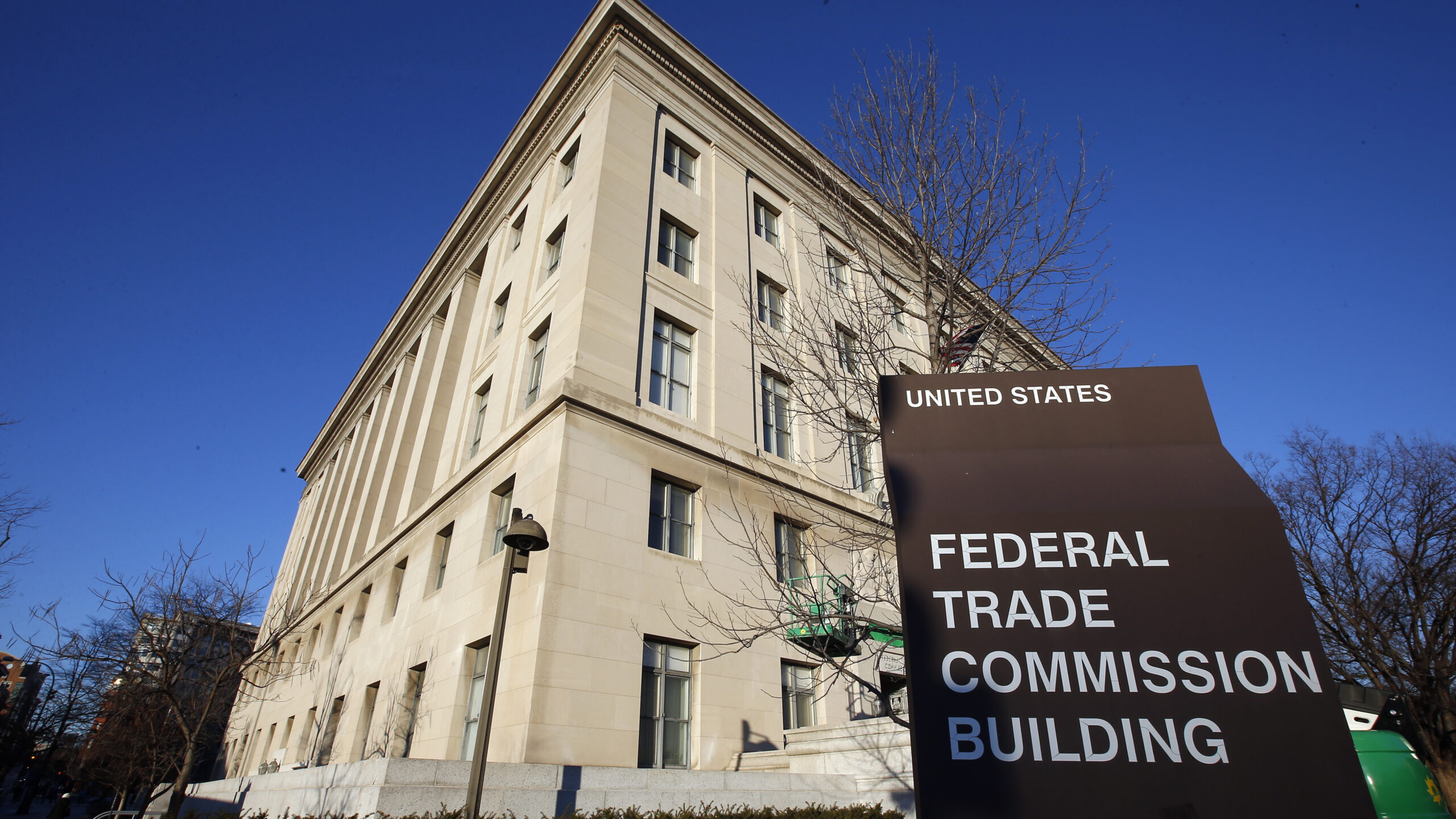 FILE - The Federal Trade Commission building in Washington is shown on Jan. 28, 2015. (Alex Brandon...