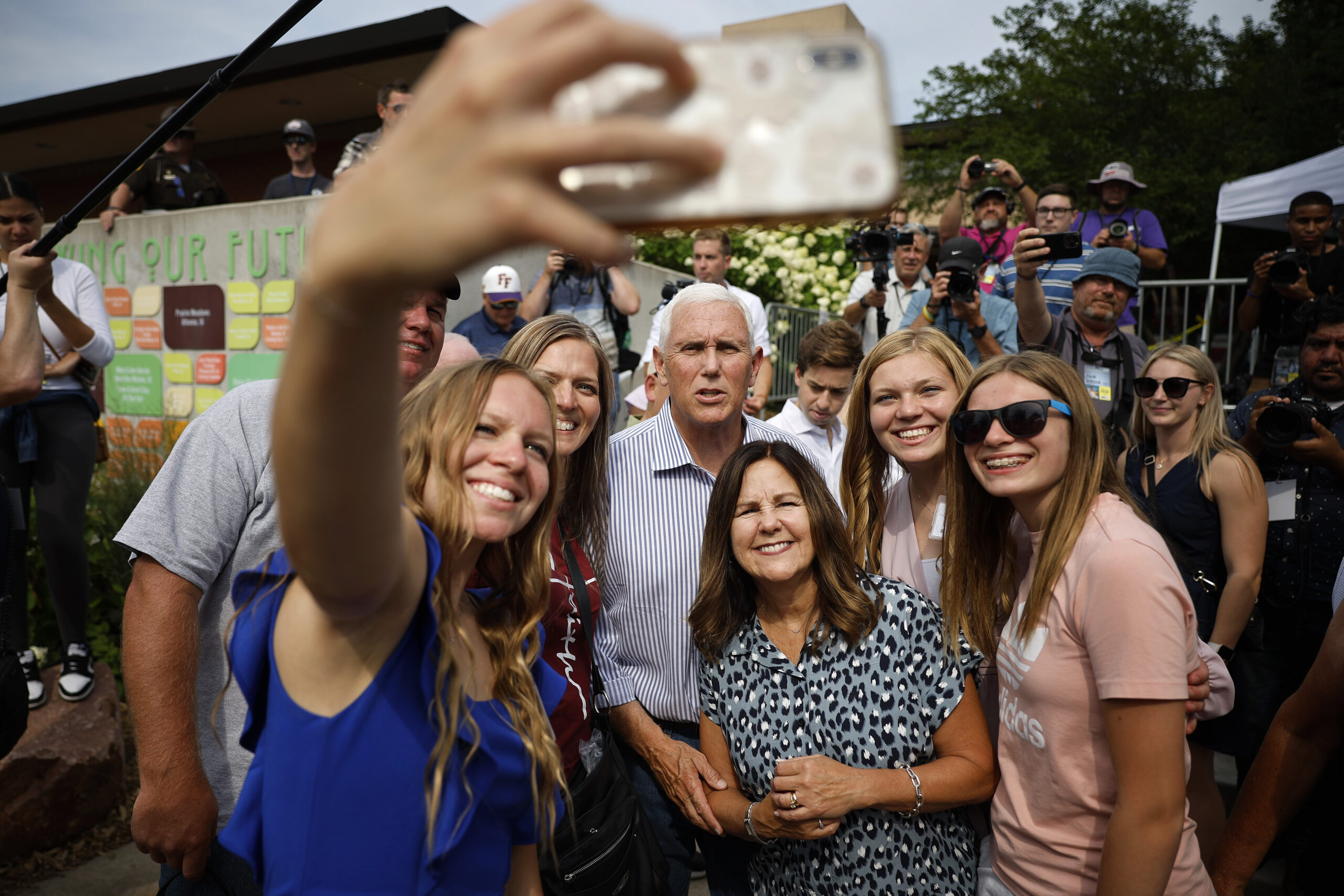 Presidential candidates at the Iowa State Fair: Former VP Mike Pence...
