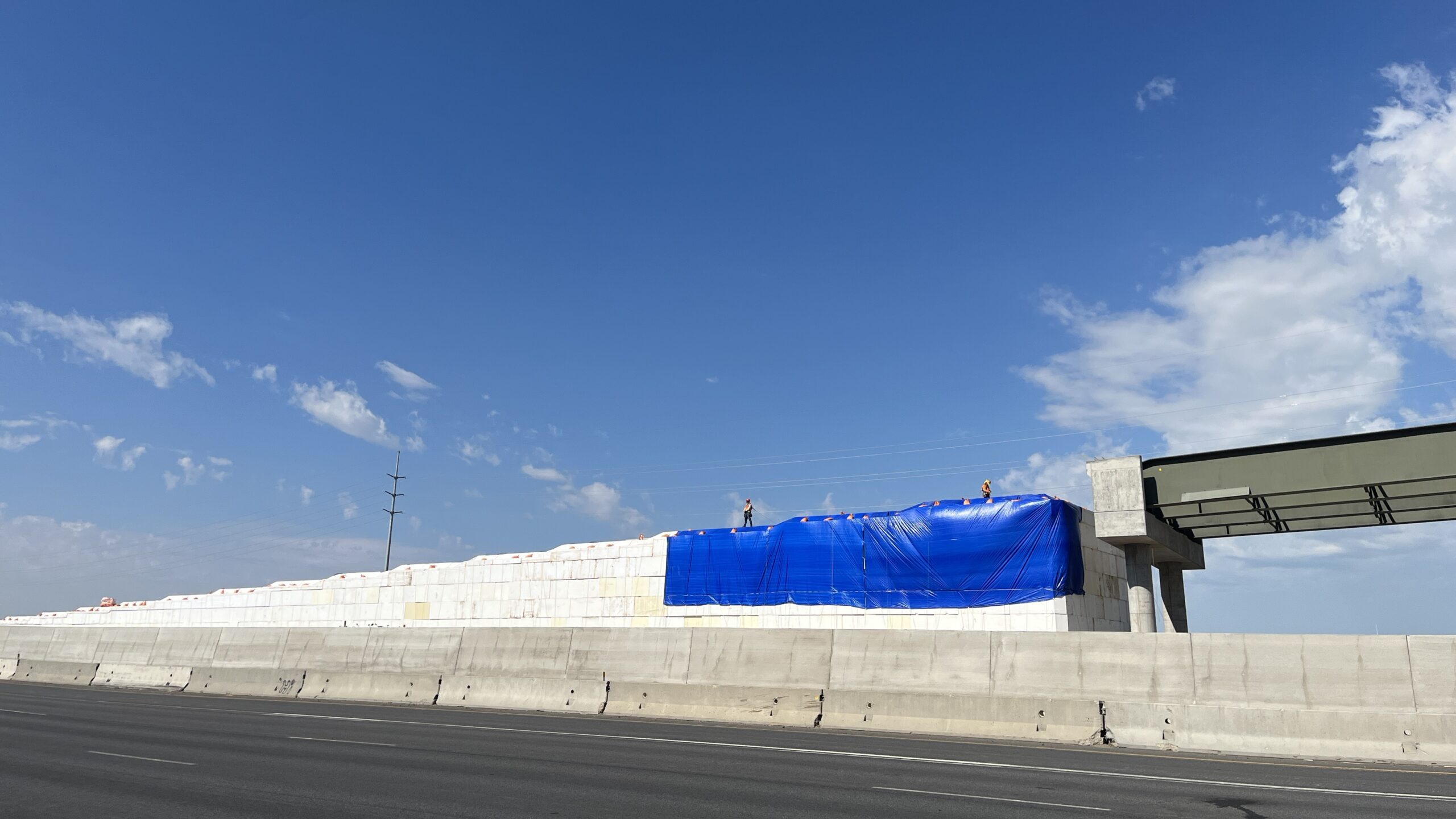 Geofoam blocks are placed along a portion of the West Davis Highway Project. (Adam Small/KSL NewsRa...