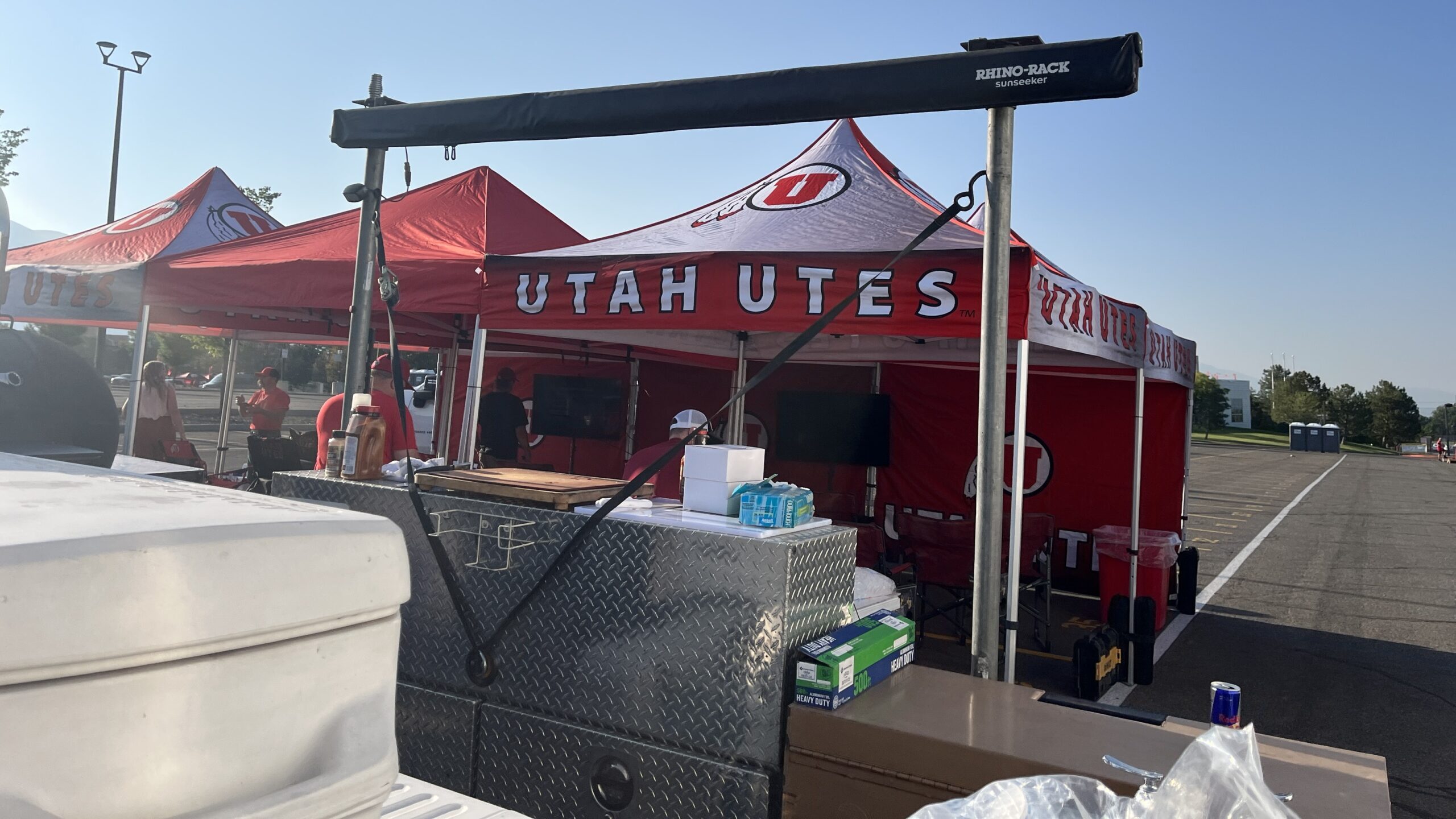 utes game tailgater has a tent open...