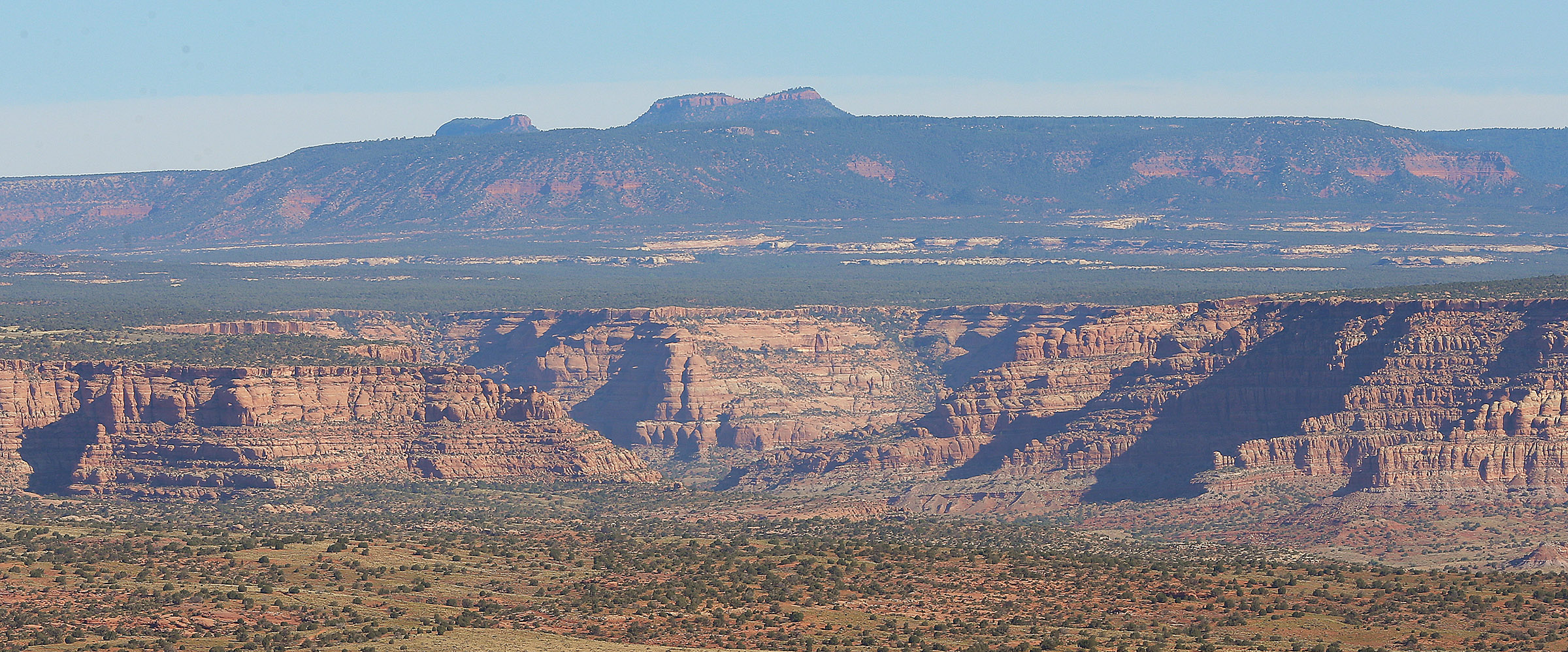 The Bears Ears area as seen from Comb Ridge in southern Utah....