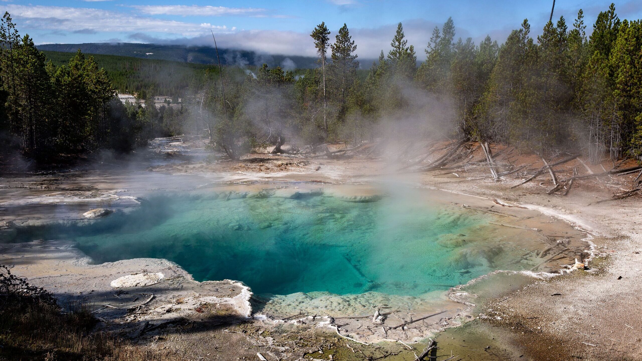 Yellowstone National Park officials cautioned that the ground in thermal areas is fragile and thin,...