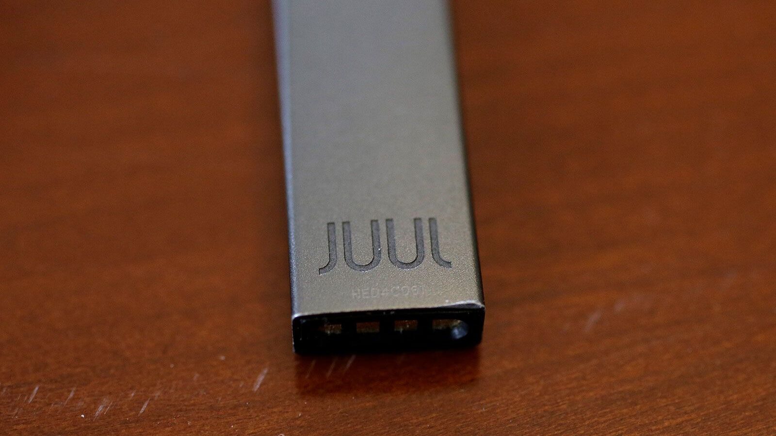 A Juul vaping cartridge is pictured. E-cigarette company Juul Labs is seeking US authorization to s...