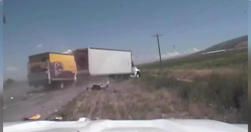 During a traffic stop on Aug. 7, a Sanpete County Sheriff's deputy was injured when a box truck cra...