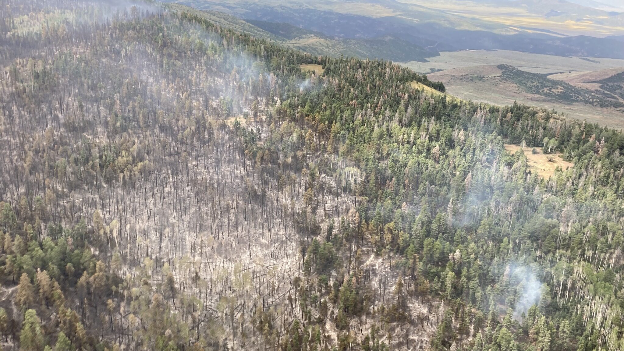 The Thompson Ridge wildfire is pictured. Offiials say that, as of the publication date, it was the ...
