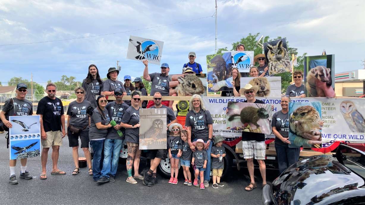 Community members gather to support the Wildlife Rehabilitation Center of Northern Utah in July. No...