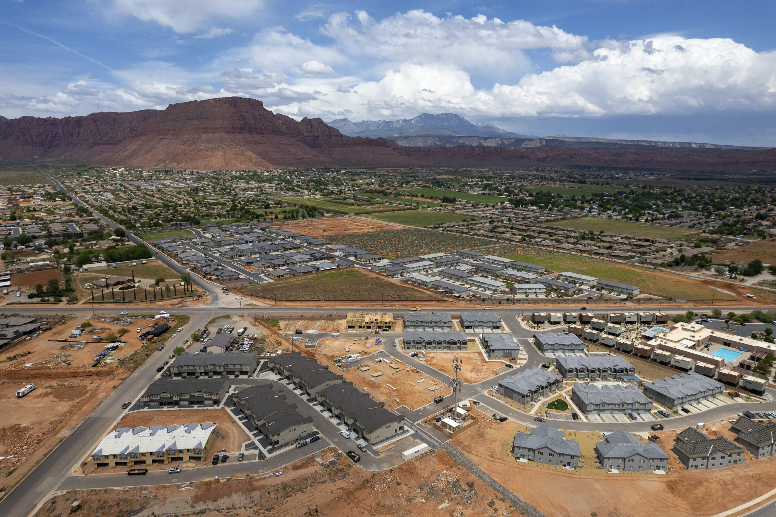 Housing developments are shown in Ivins, Utah, on Wednesday, May 3, 2023. A Utah woman who gave onl...