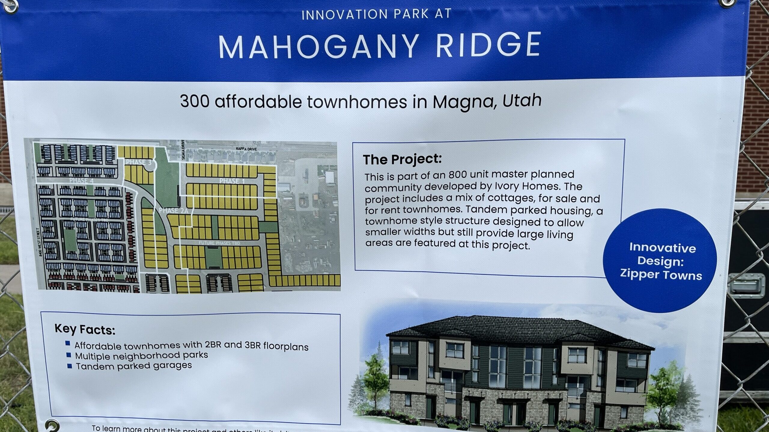 Image of Mahogany Ridge, a proposed new affordable housing unit to be built in Magna, Utah....