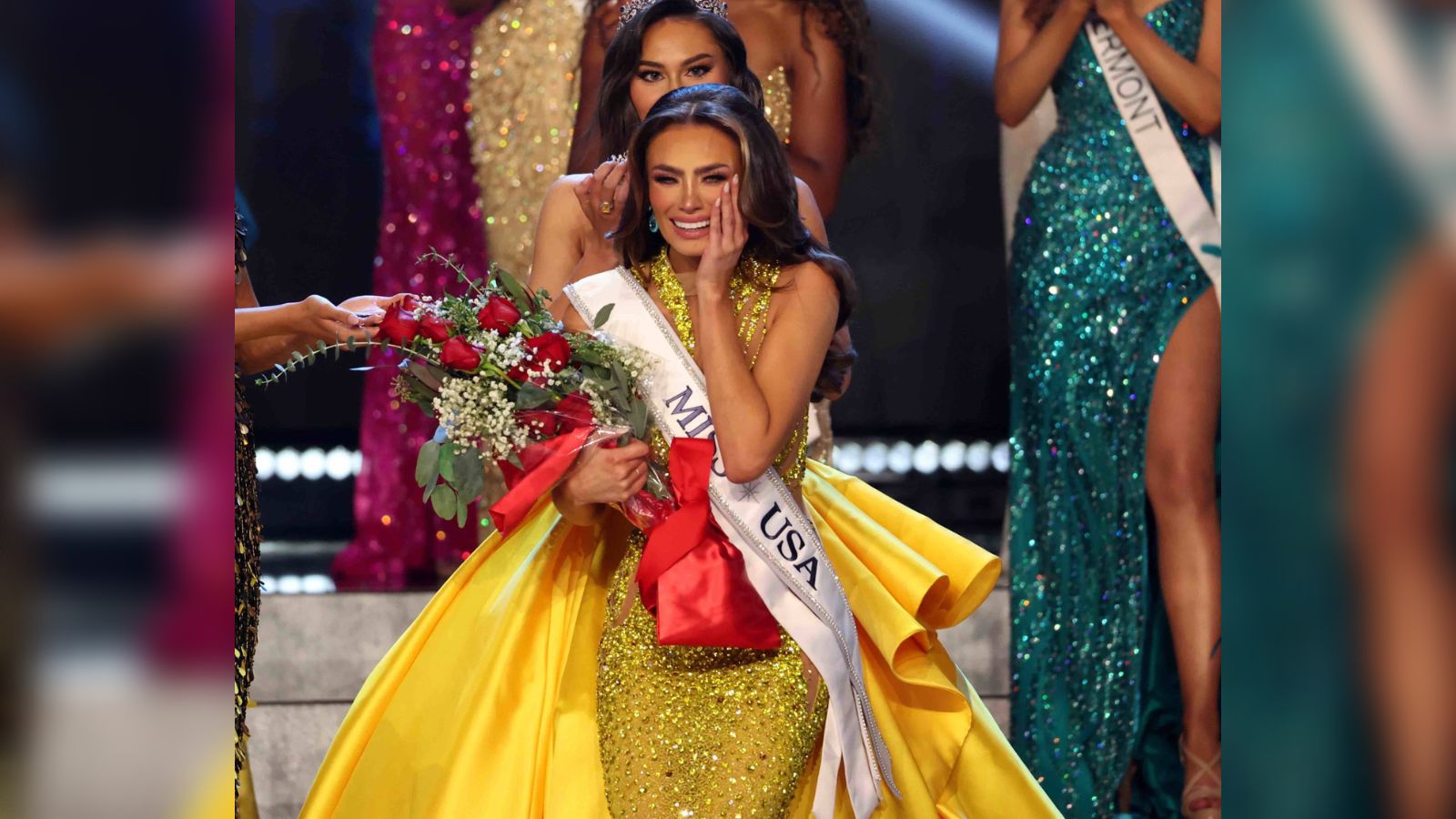 Noelia Voigt of Utah was crowned the new Miss USA in Reno, Nevada, at the culmination of the 2023 p...