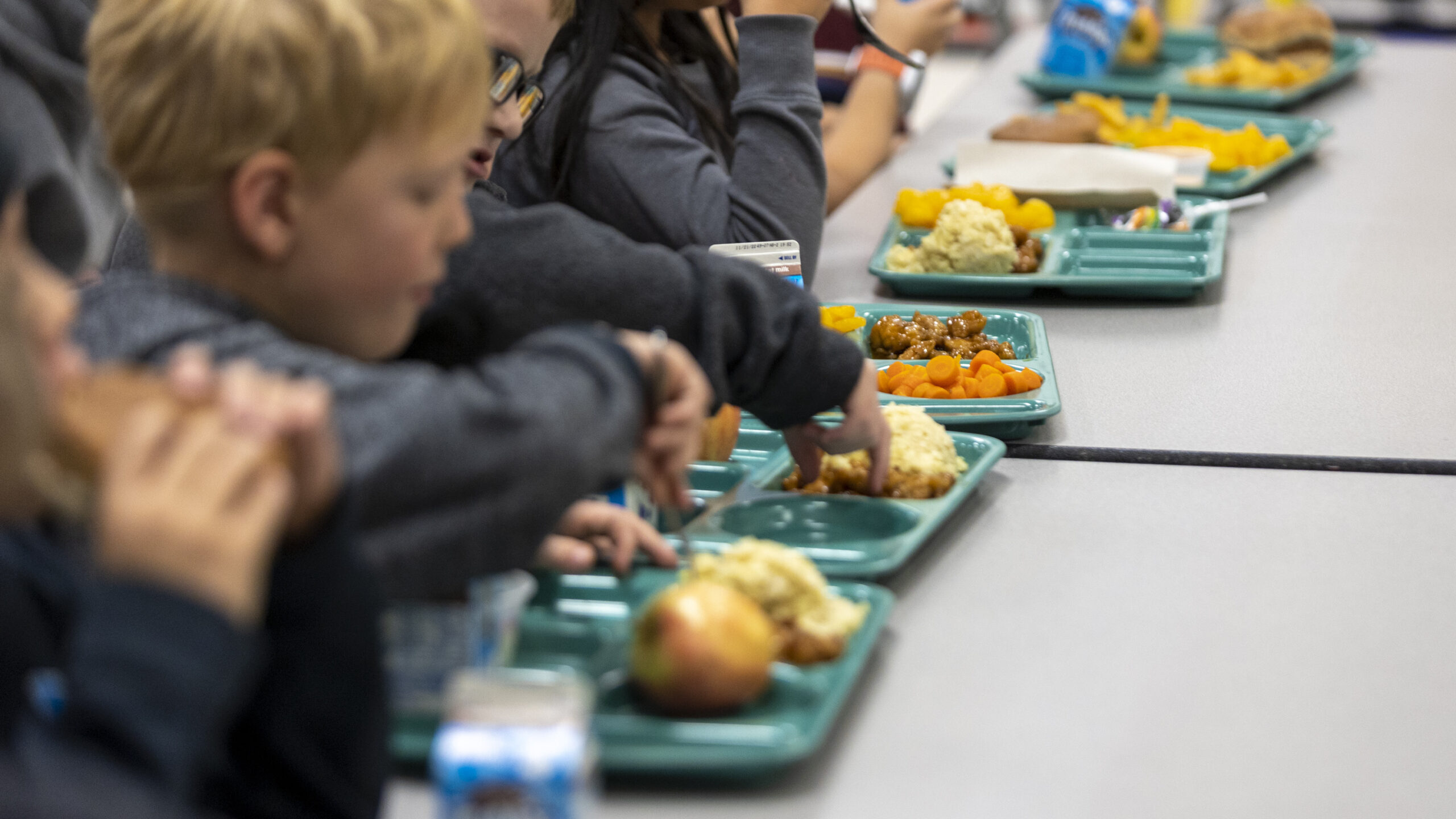 students eat school lunch -- Students at 12 Salt Lake City schools will all be getting free school ...
