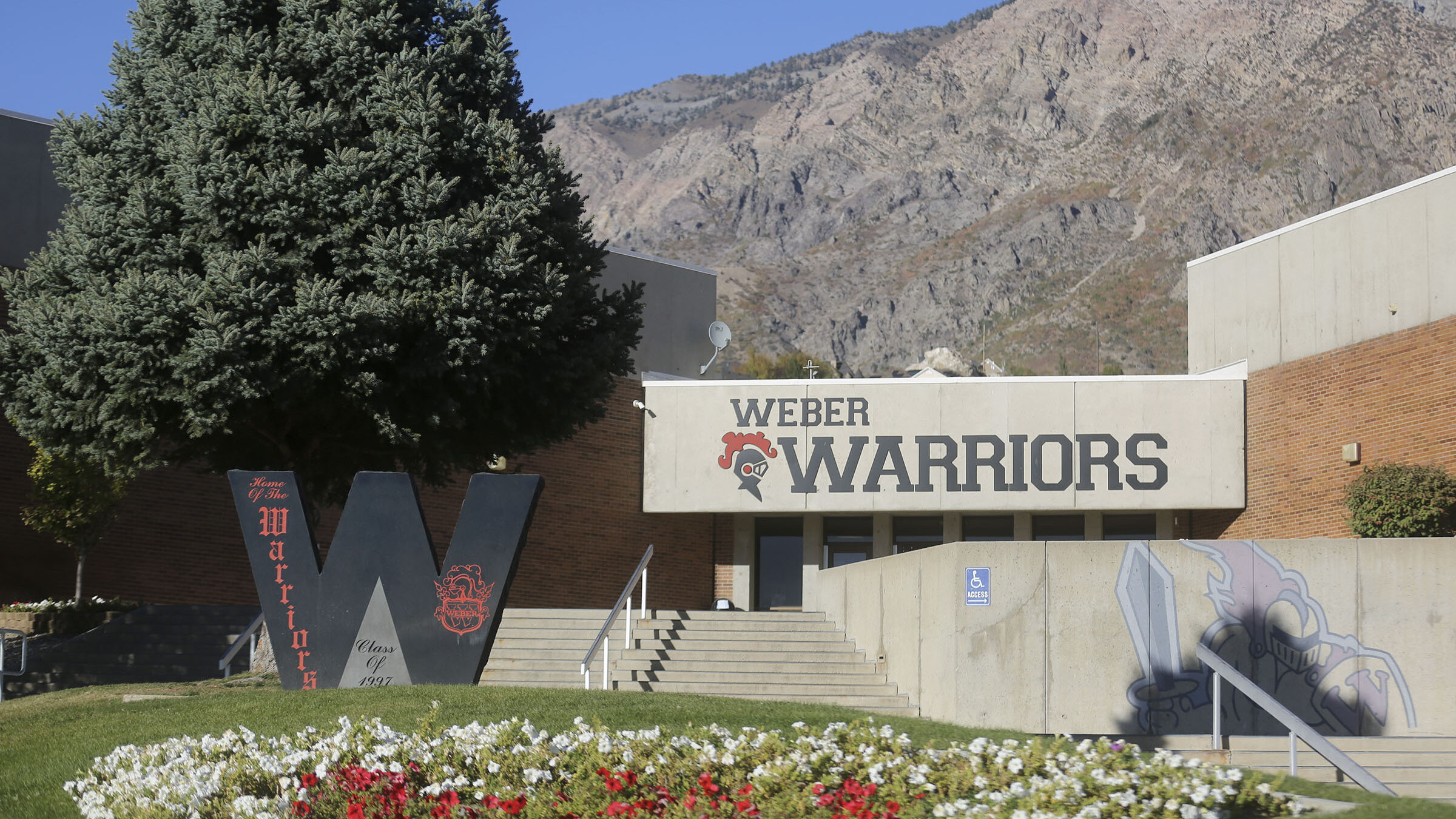 weber high school shown, PLEASANT VIEW, Utah -- The Weber High School principal placed on leave in ...