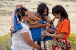 Native American lake ceremony