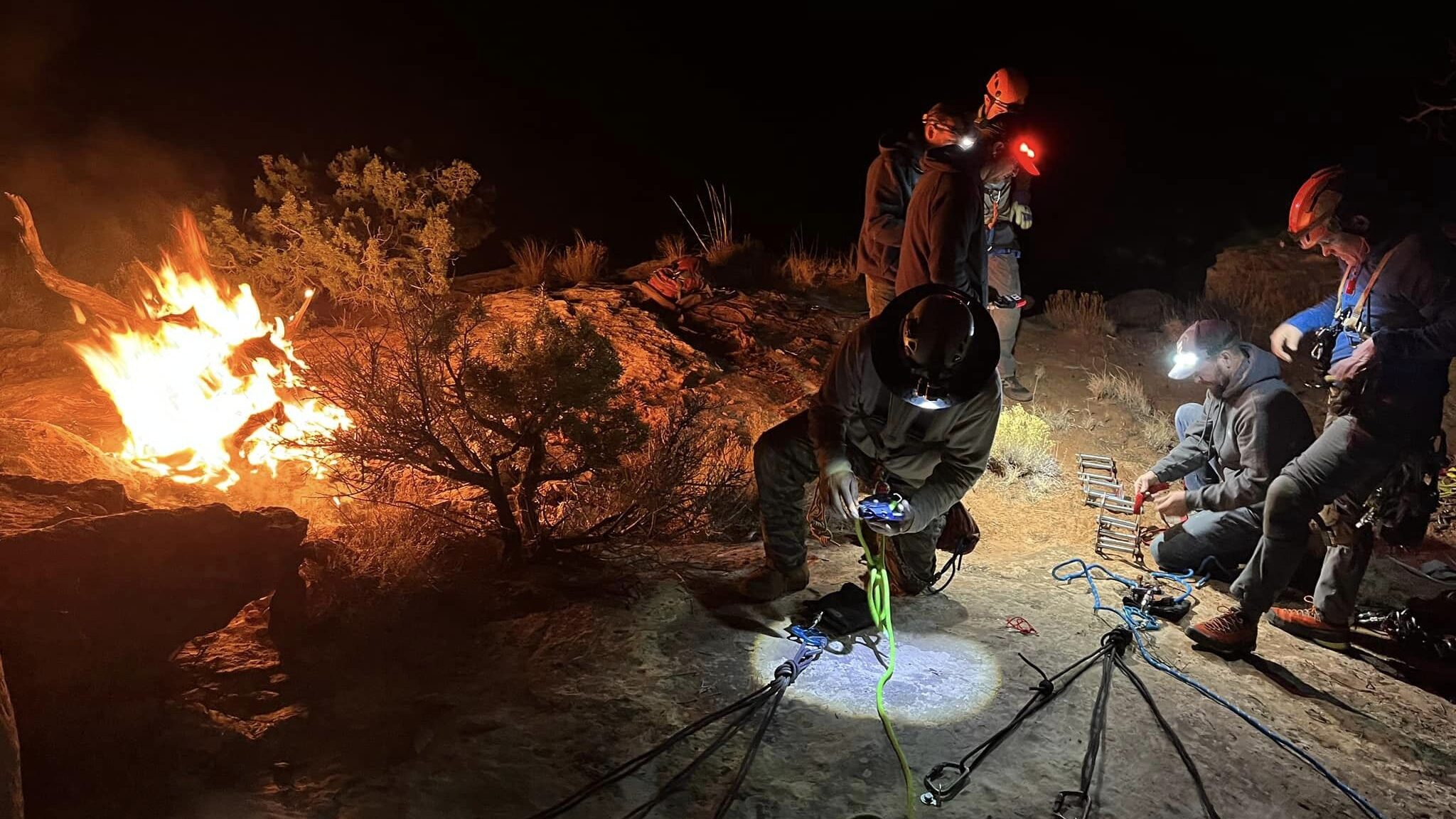 San Juan County Search and Rescue responded to a call in which a male climber was stuck after slipp...