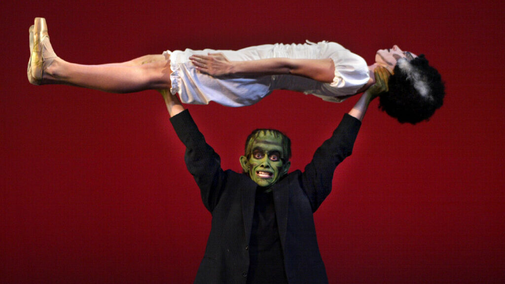 FILE- Eldon Johnson and Julia Bussio in a Frankenstein scene from the Odyssey Dance Theatre....