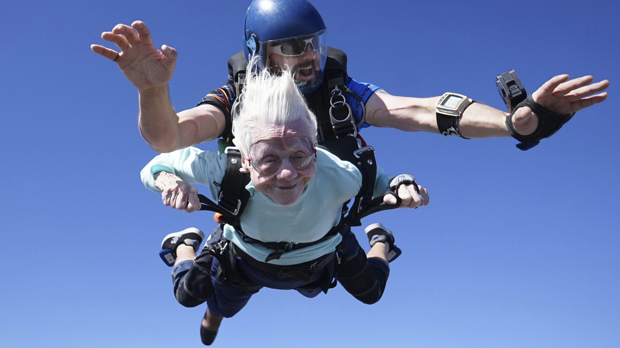 Dorothy Hoffner, a 104-year-old Chicago woman whose recent skydive could see her certified by Guinn...