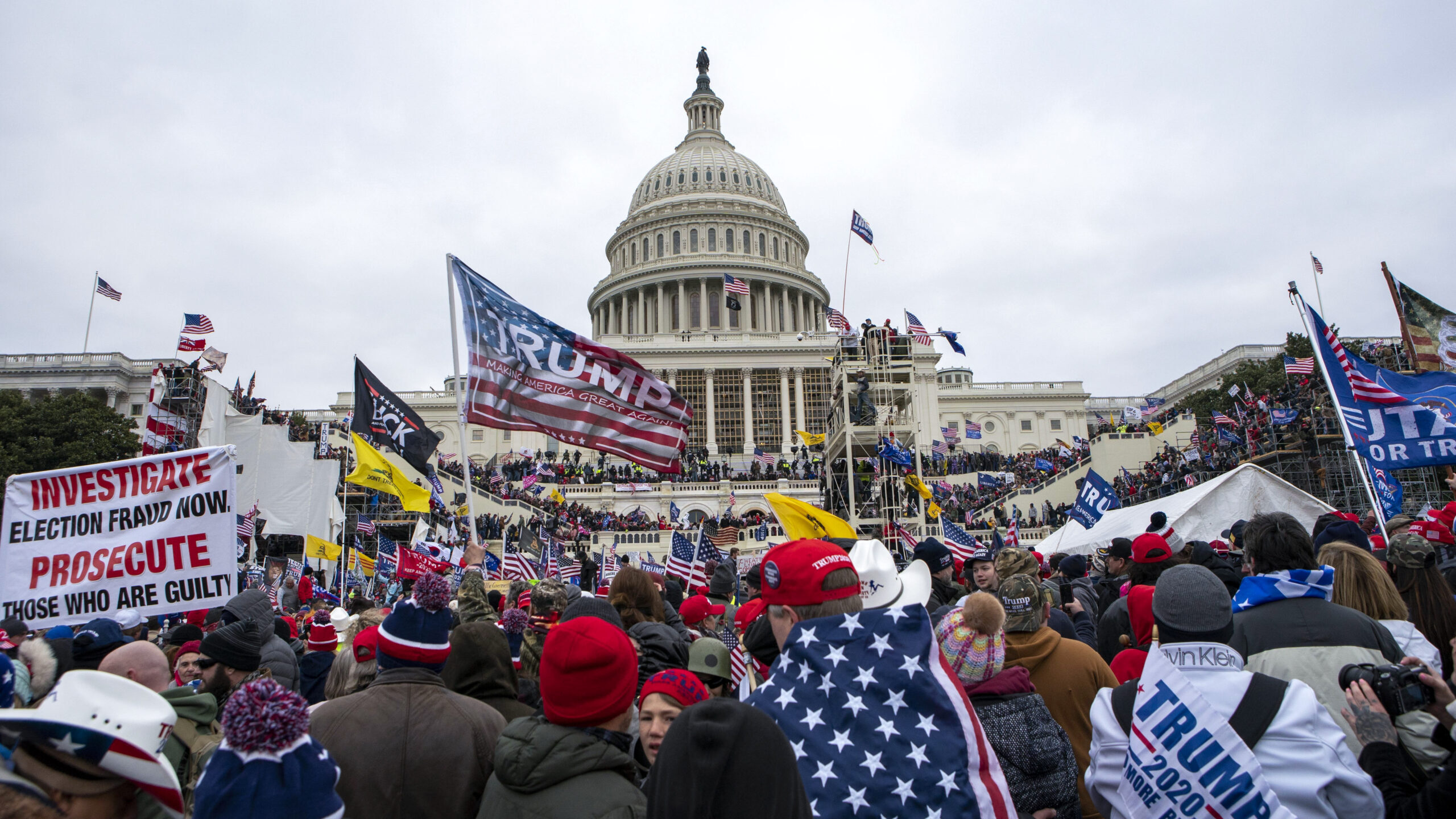 FILE - Protestors loyal to then-President Donald Trump rally at the U.S. Capitol in Washington on J...