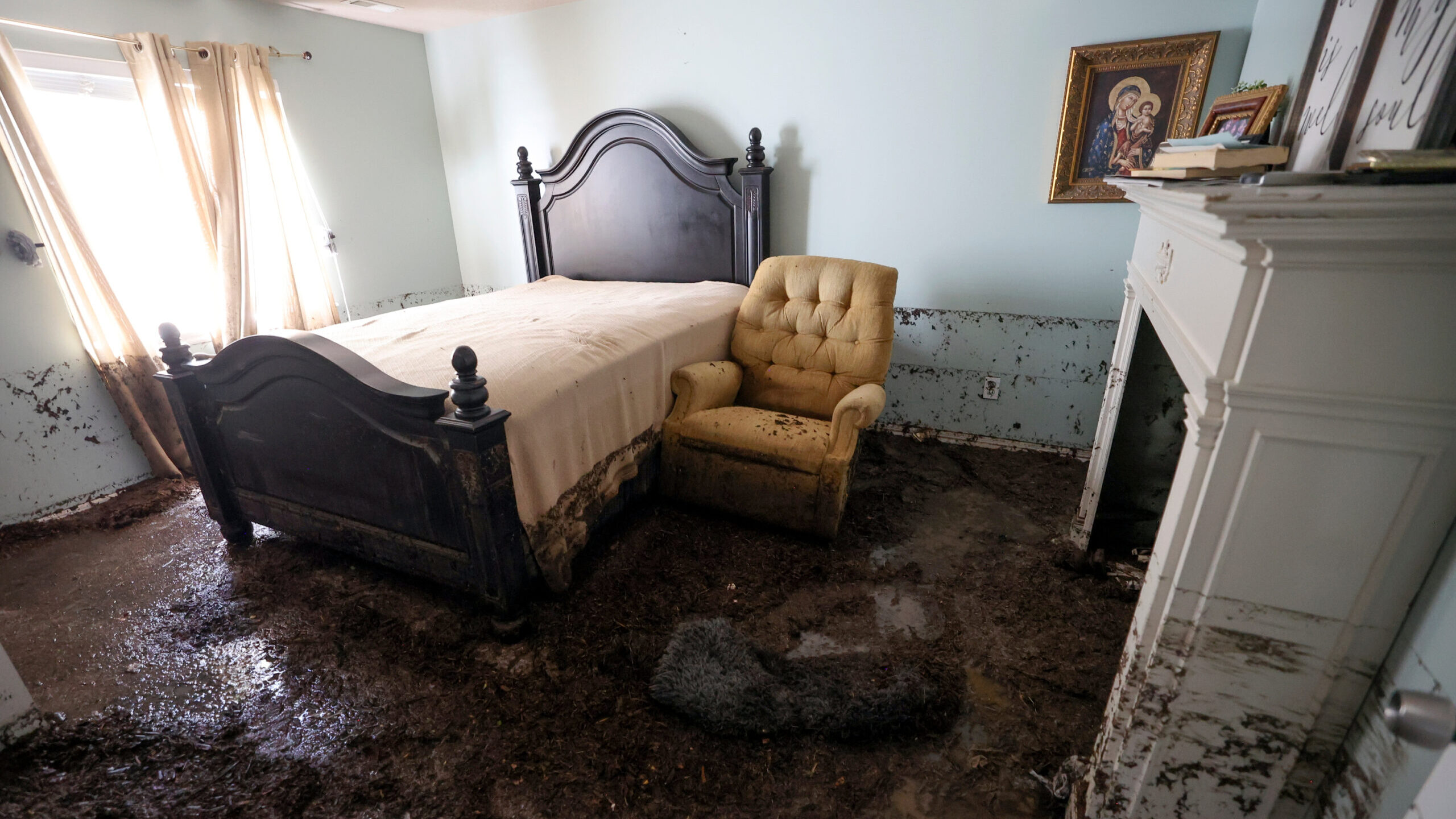 Image of a flooded basement in Draper, Utah, in August 2023. The SBA is now offering financial assi...