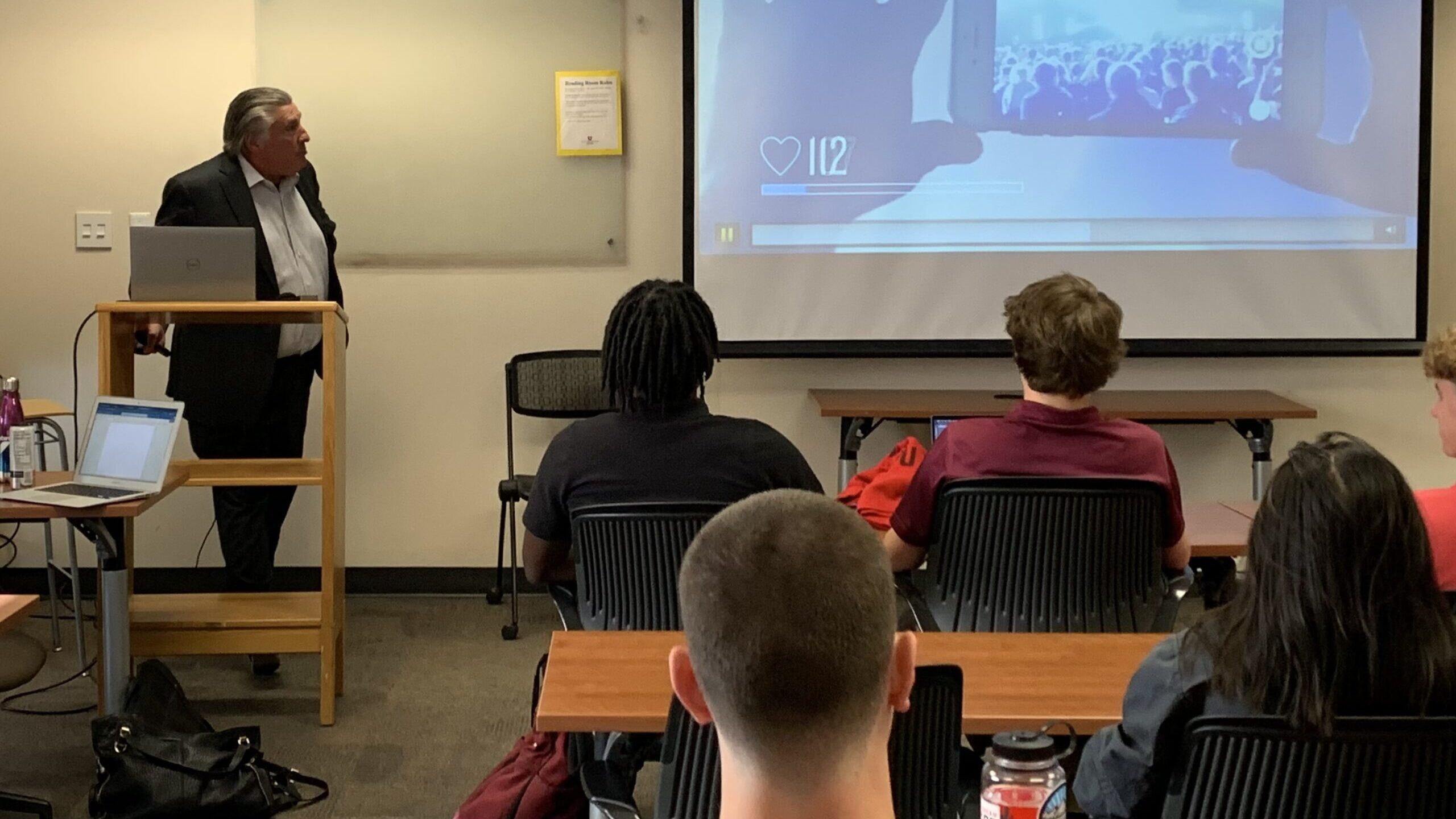 David Chipman speaks to university of utah students...