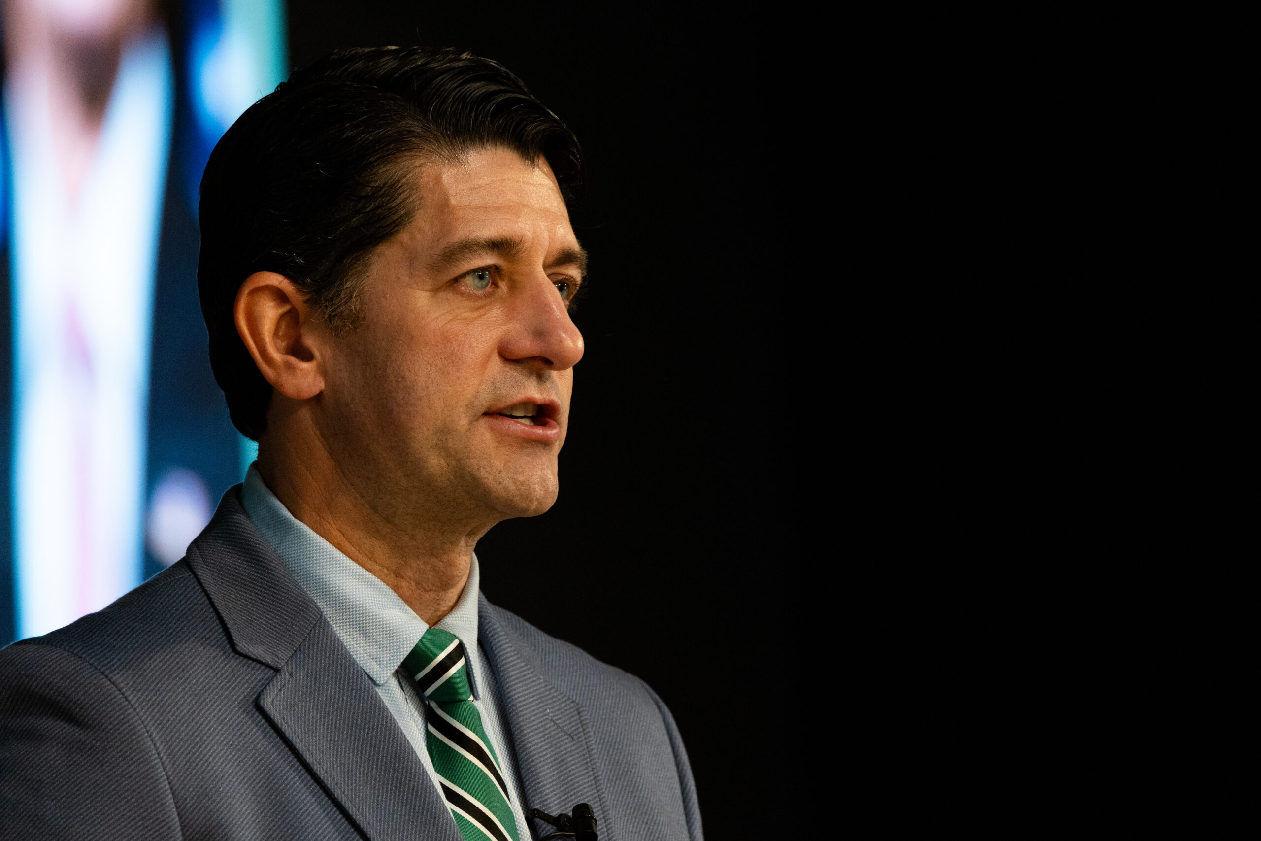 Paul Ryan, a former U.S. House speaker and the 2012 Republican vice presidential candidate, speaks ...