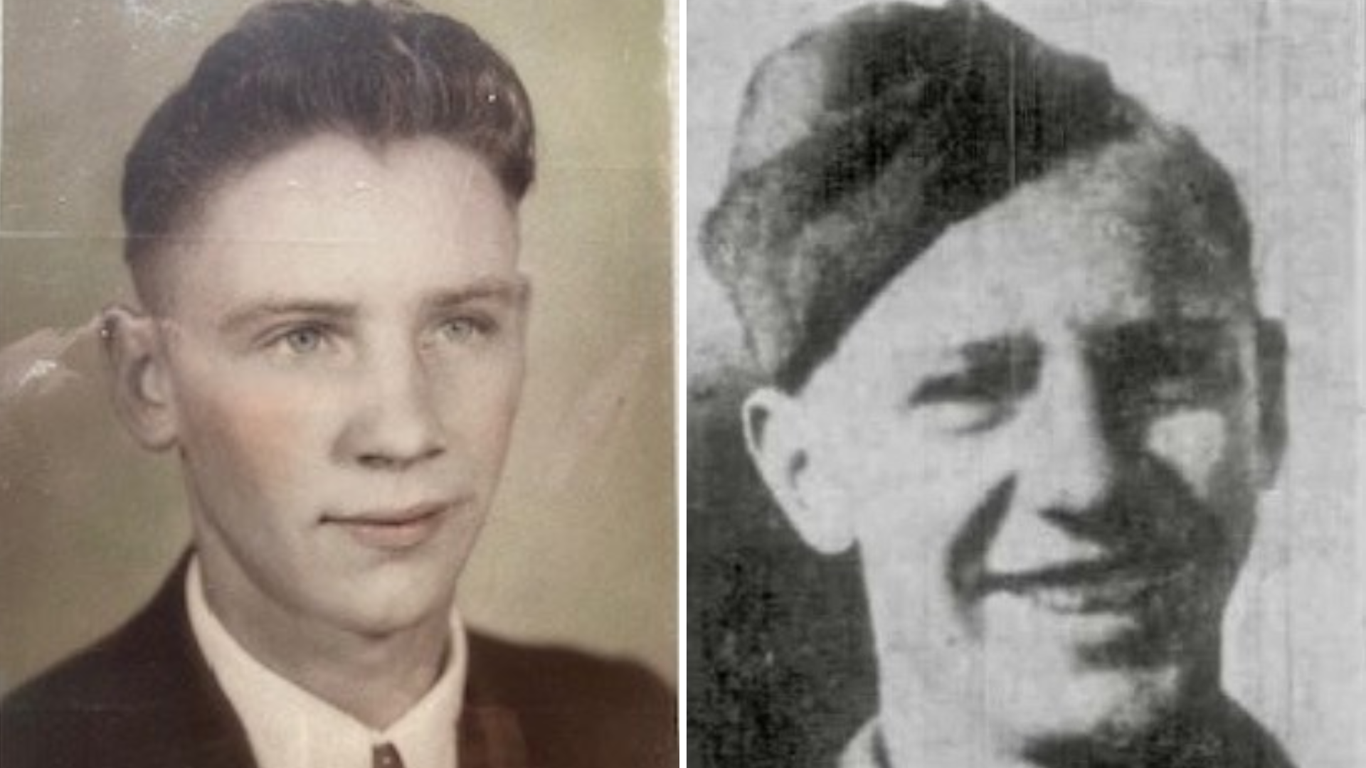 Images of U.S. Army Air Force Pvt. Doyle Wayne Sexton, of Duchesne, Utah, who died in a POW camp du...