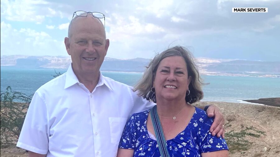 Mark and Jan Severts, from Washington, Utah went with a travel group to Israel. Then war broke out....