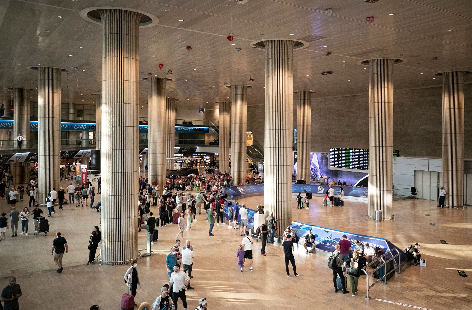 Some flights to and from Ben Gurion International Airport have been affected by the attacks. (Xinhu...