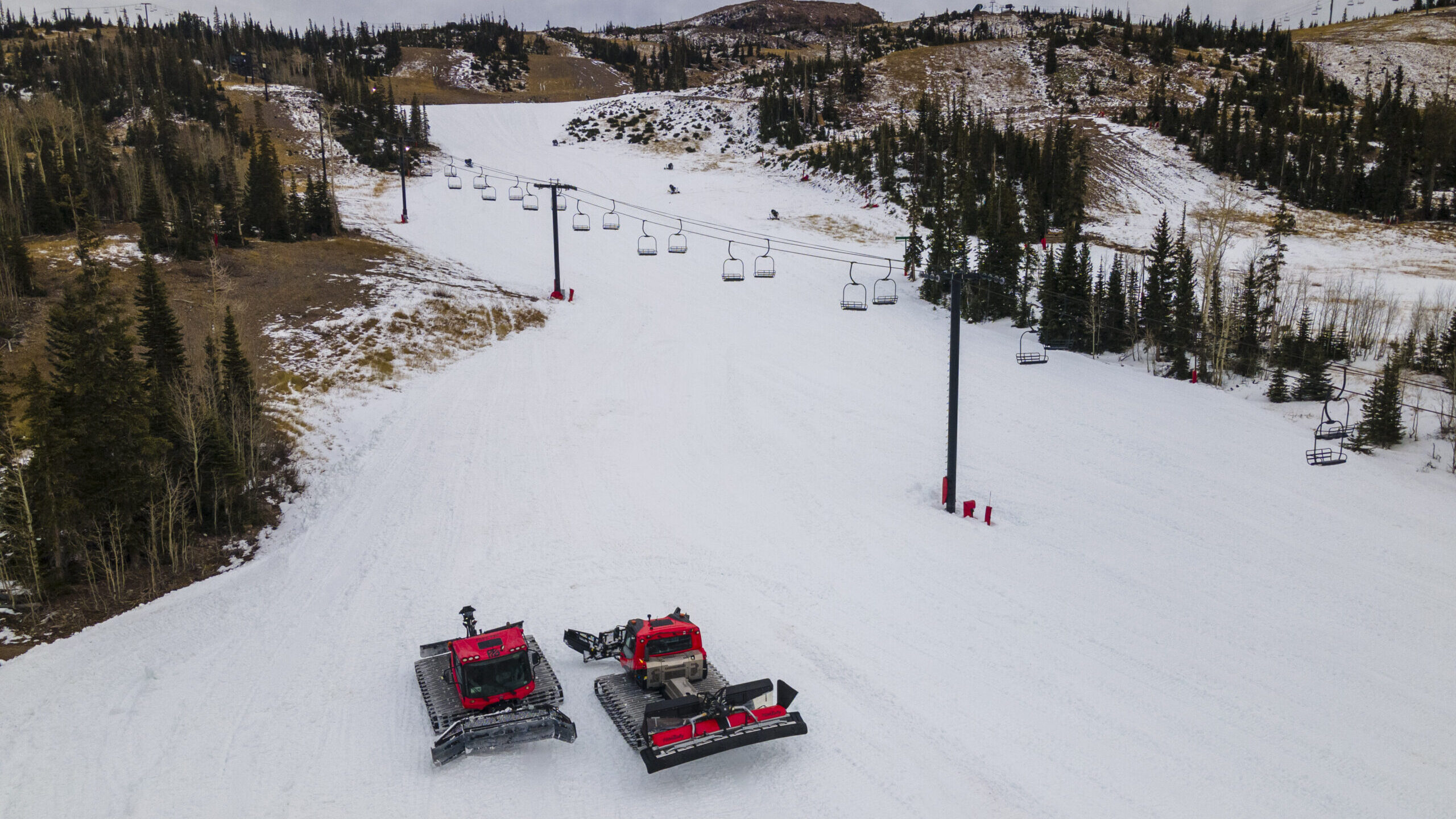 Brian Head Ski Resort prepares its slopes for opening day on November 17, 2023. (Brian Head Ski Res...