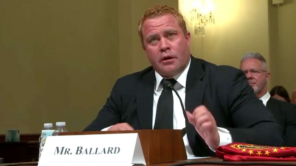Tim Ballard, founder of Operation Underground Railroad, testifies before a committee in Washington ...