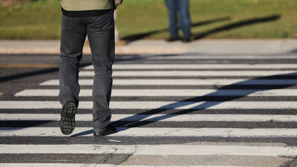 Image of a decoy pedestrian in a school crosswalk in West Valley City on Wednesday, March 24, 2021,...