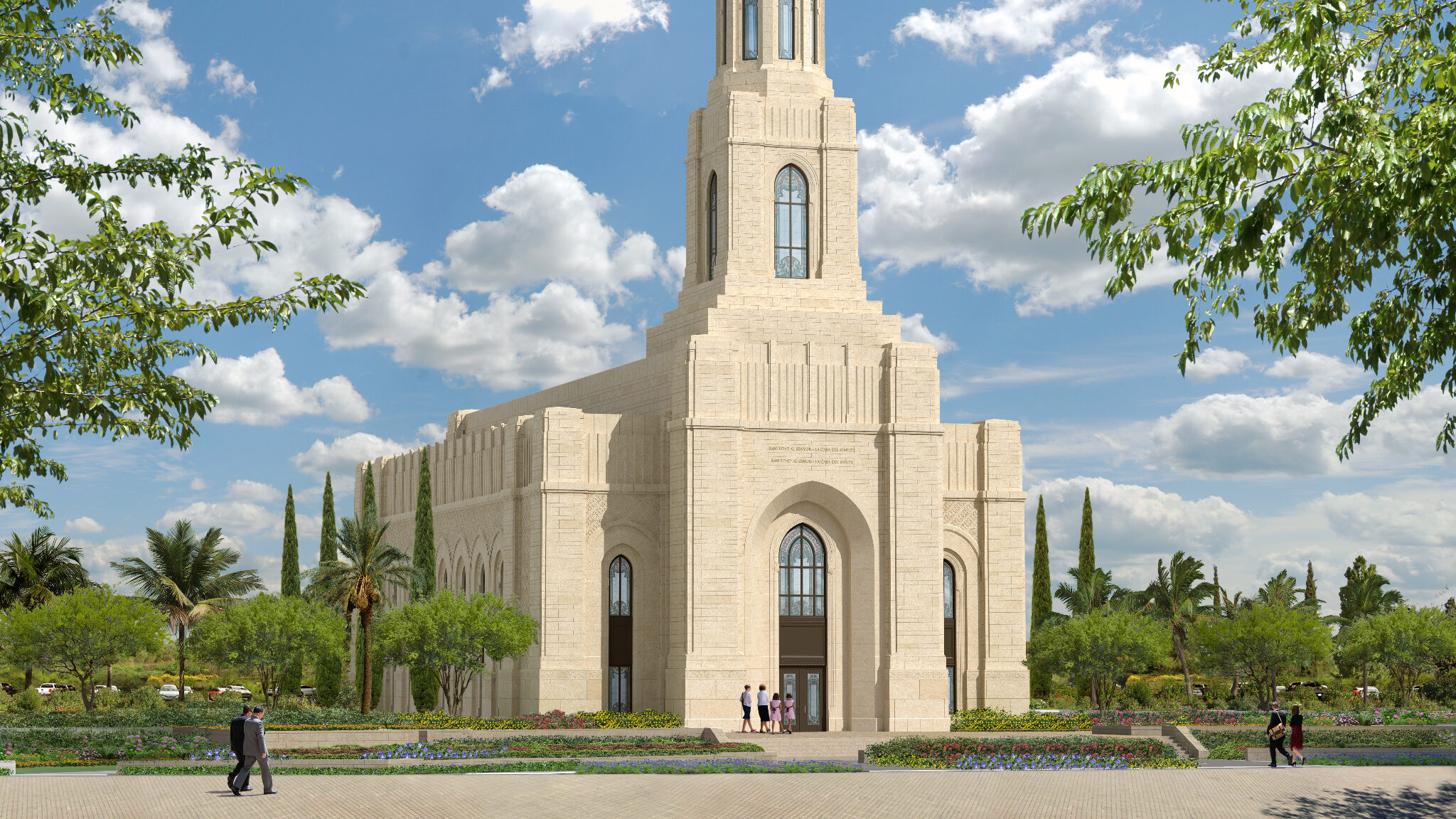 A rendering of the Barcelona, Spain temple. (The Church of Jesus Christ of Latter Day Saints)...
