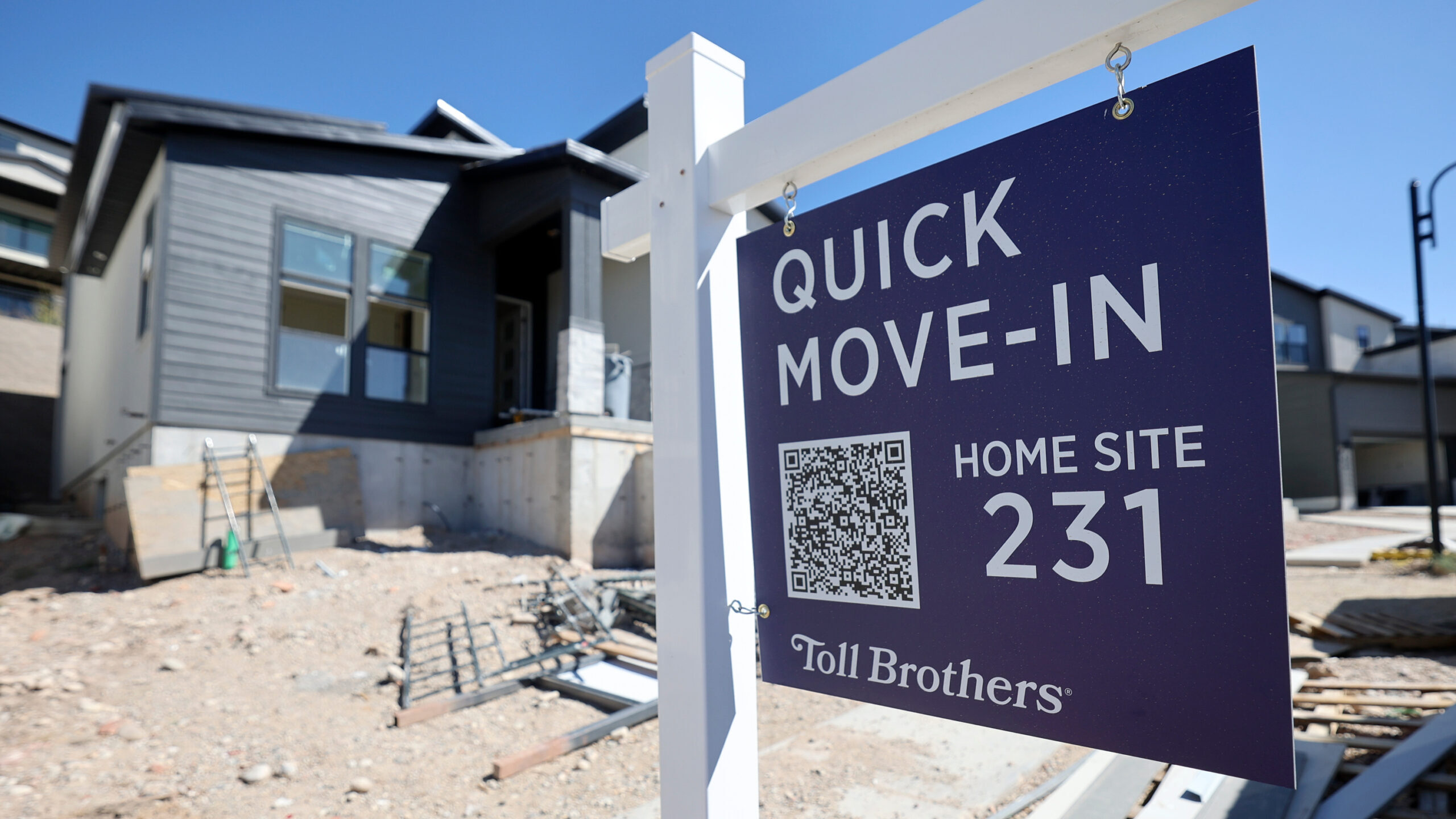 A for sale sign is pictured in North Salt Lake on Monday, Aug. 28, 2023. A new report on Utah’s e...