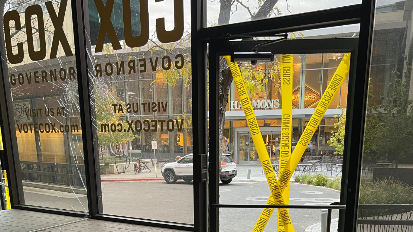 Gov. Cox headquarters vandalized...