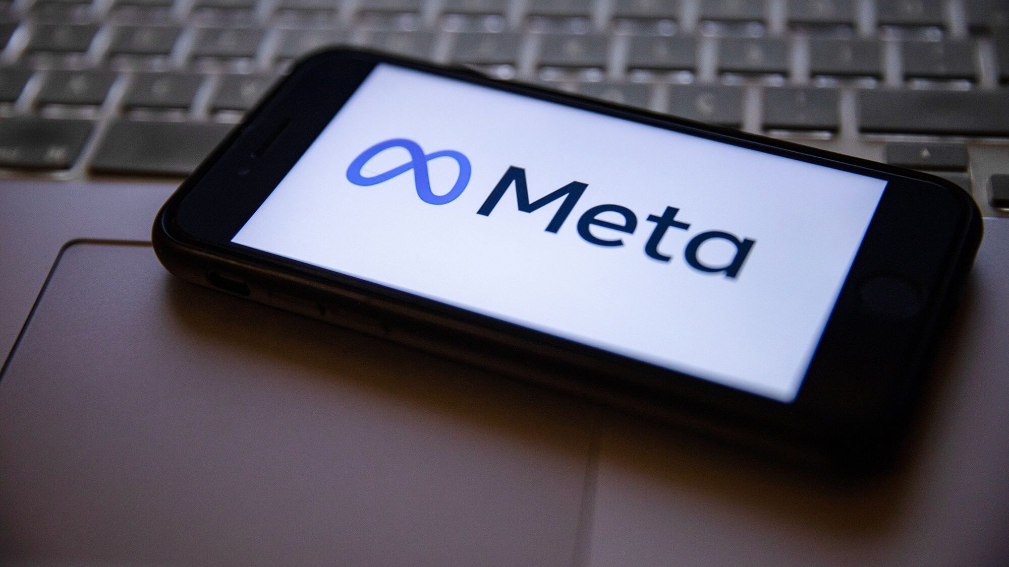 Meta logo on phone...
