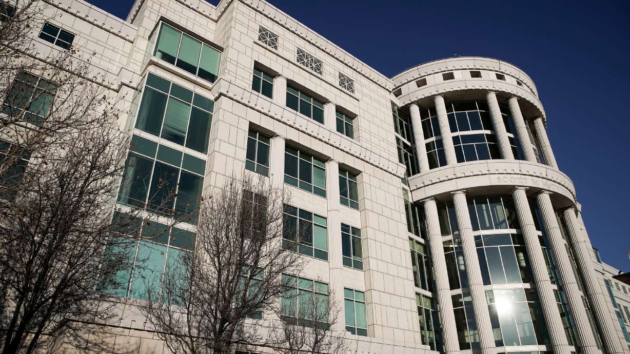 Image of the Scott M. Matheson courthouse in Salt Lake City, utah seeks to dismiss voucher lawsuit...