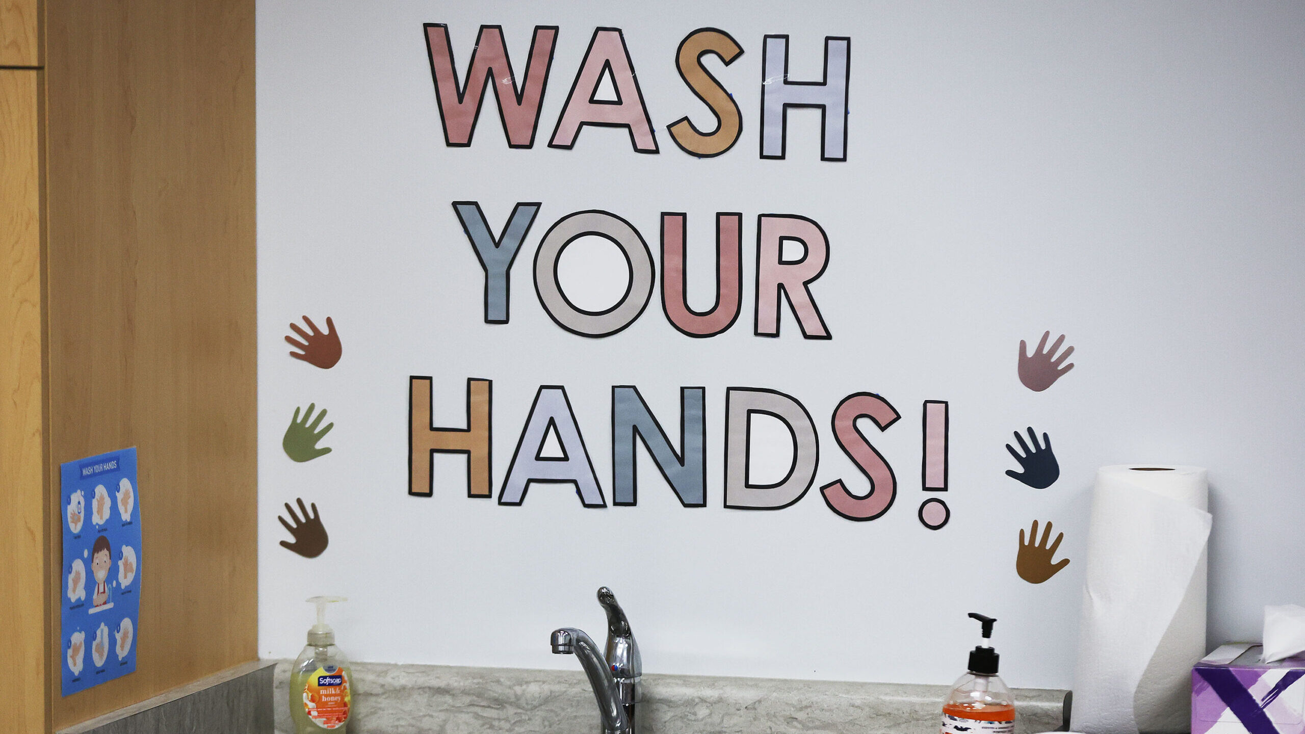 wash your hands sign shown, utah health officials recommend handwashing to prevent norovirus...