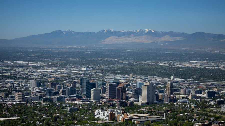 Downtown Salt Lake City and the Salt Lake Valley are pictured on Thursday, June 2, 2022....