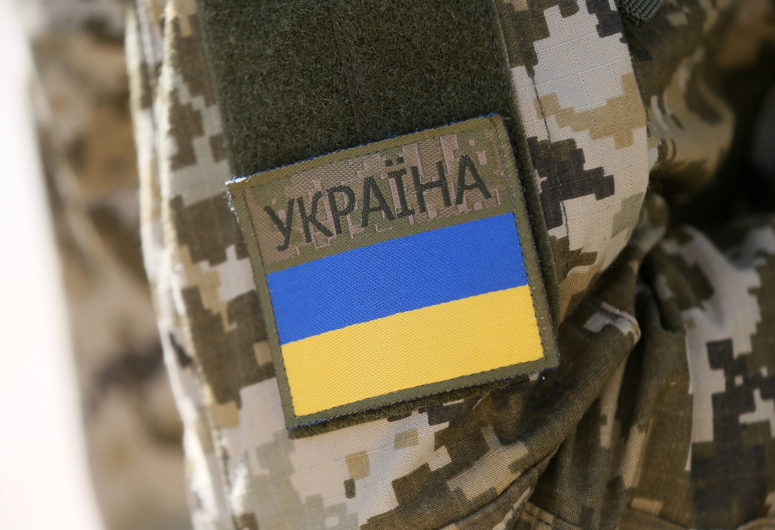 A Ukraine serviceman uniform is seen during a celebration ceremony of the Independence Day at St. S...
